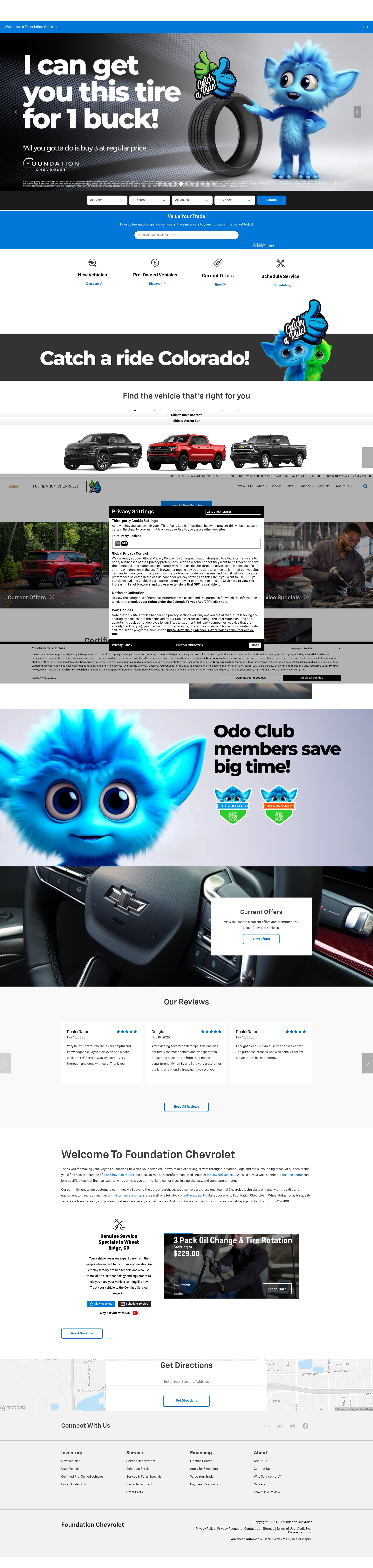 Screenshot of www.foundationchevrolet.com