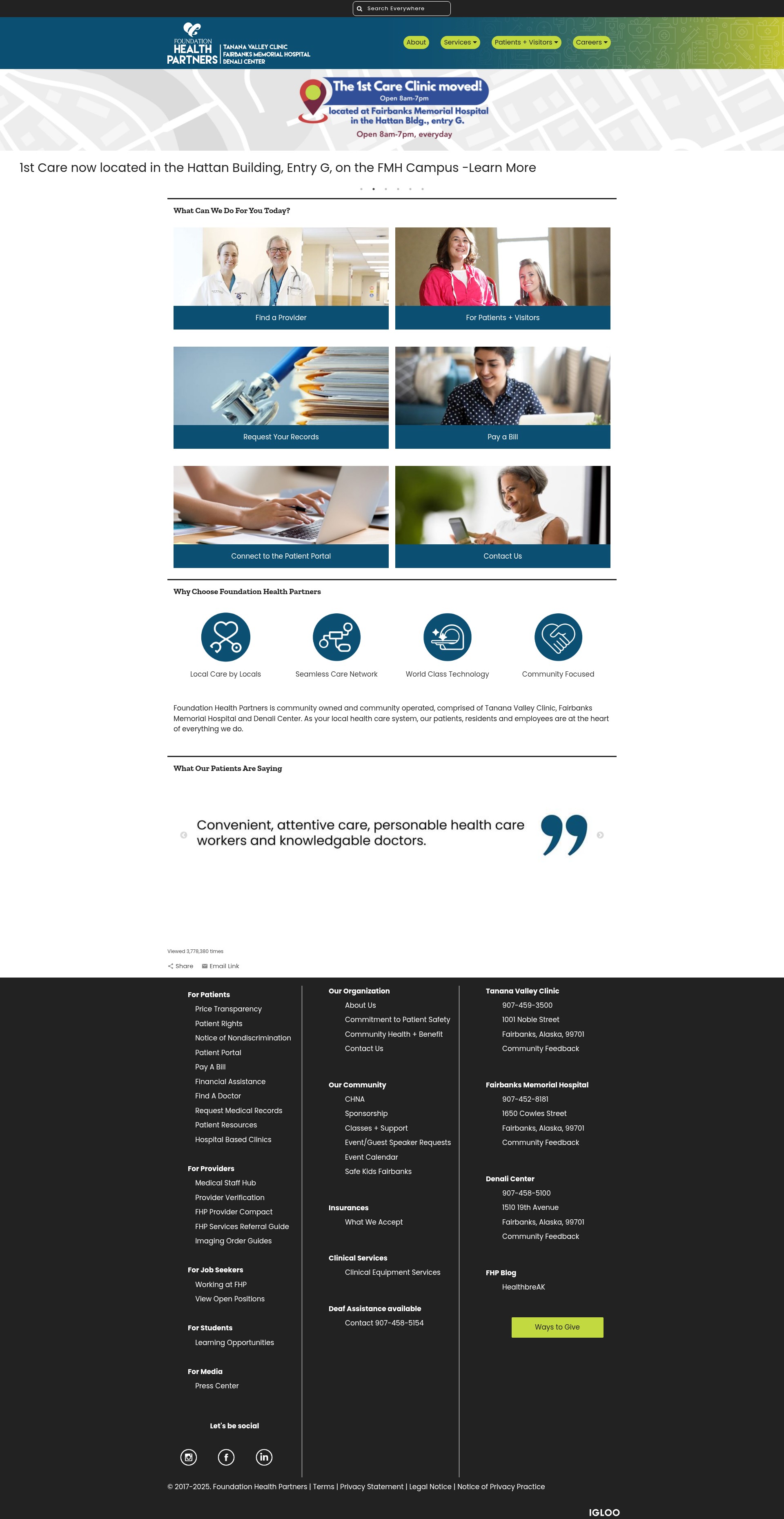 Screenshot of www.foundationhealth.org
