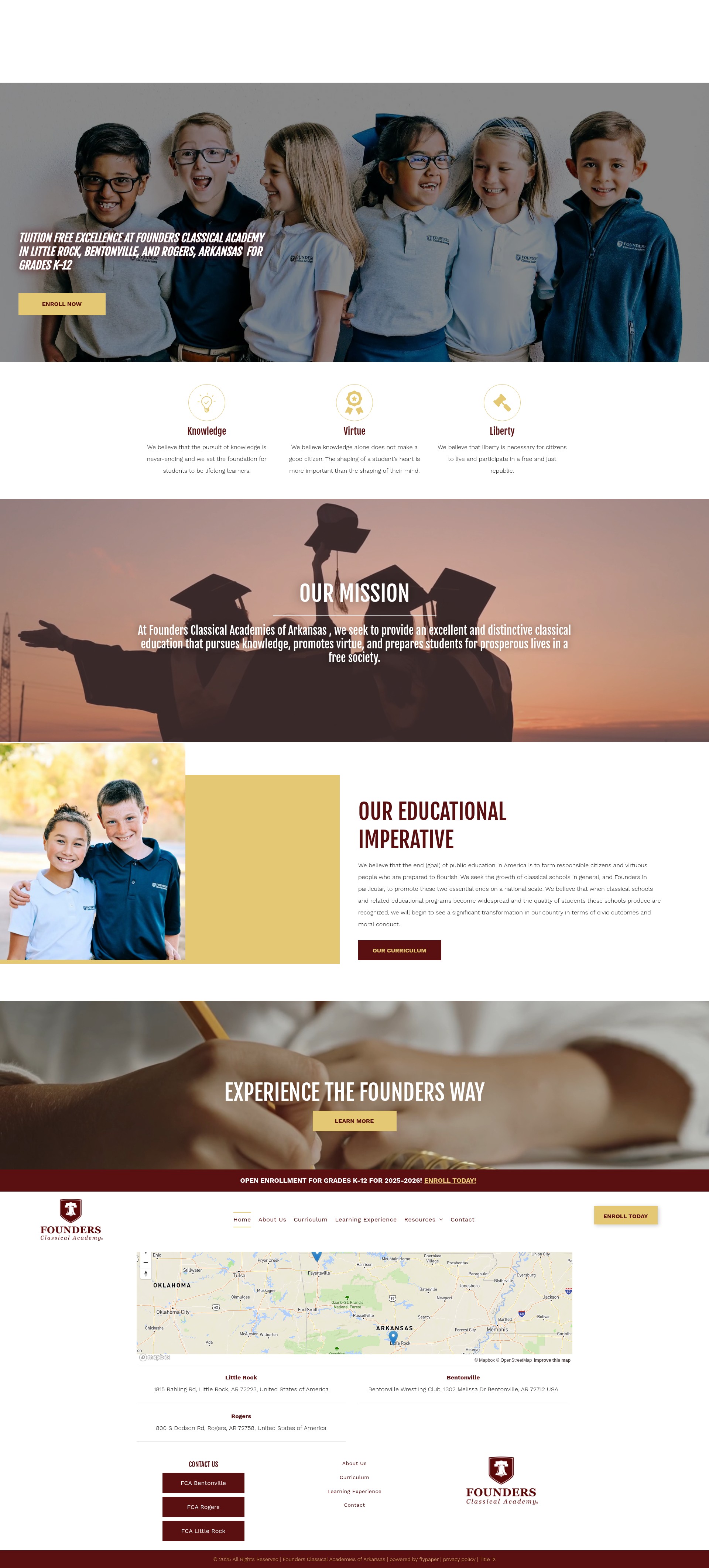 Screenshot of www.foundersclassicalar.com