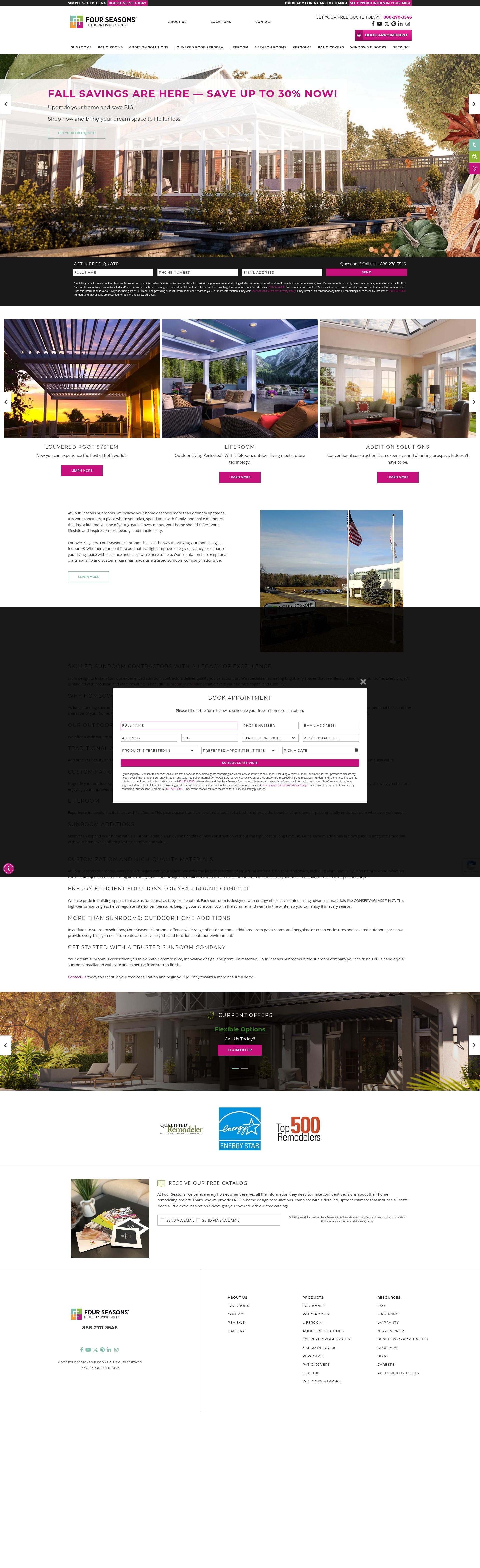Screenshot of www.fourseasonssunrooms.com
