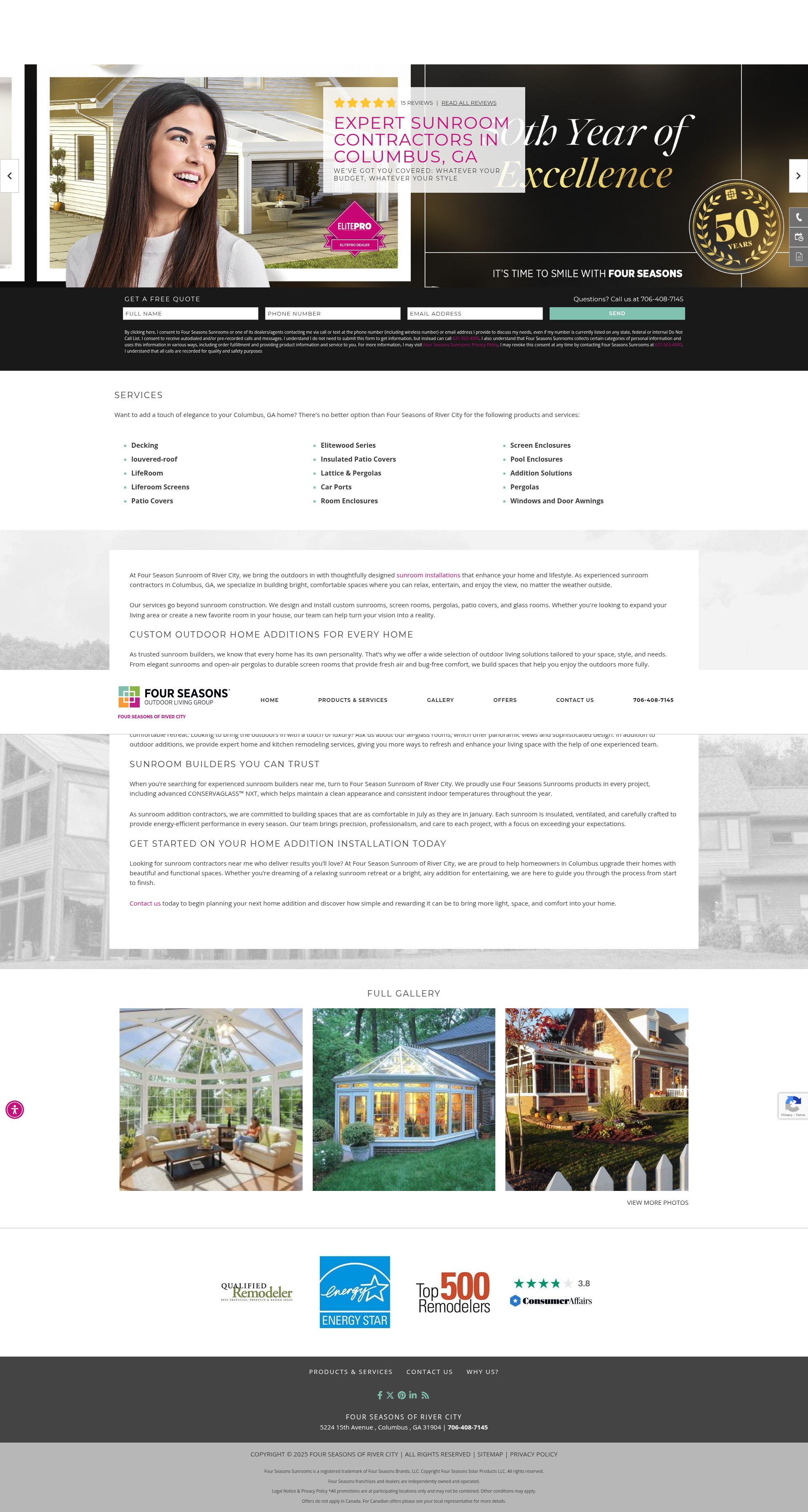 Screenshot of www.fourseasonsunroomsfortsonga.com