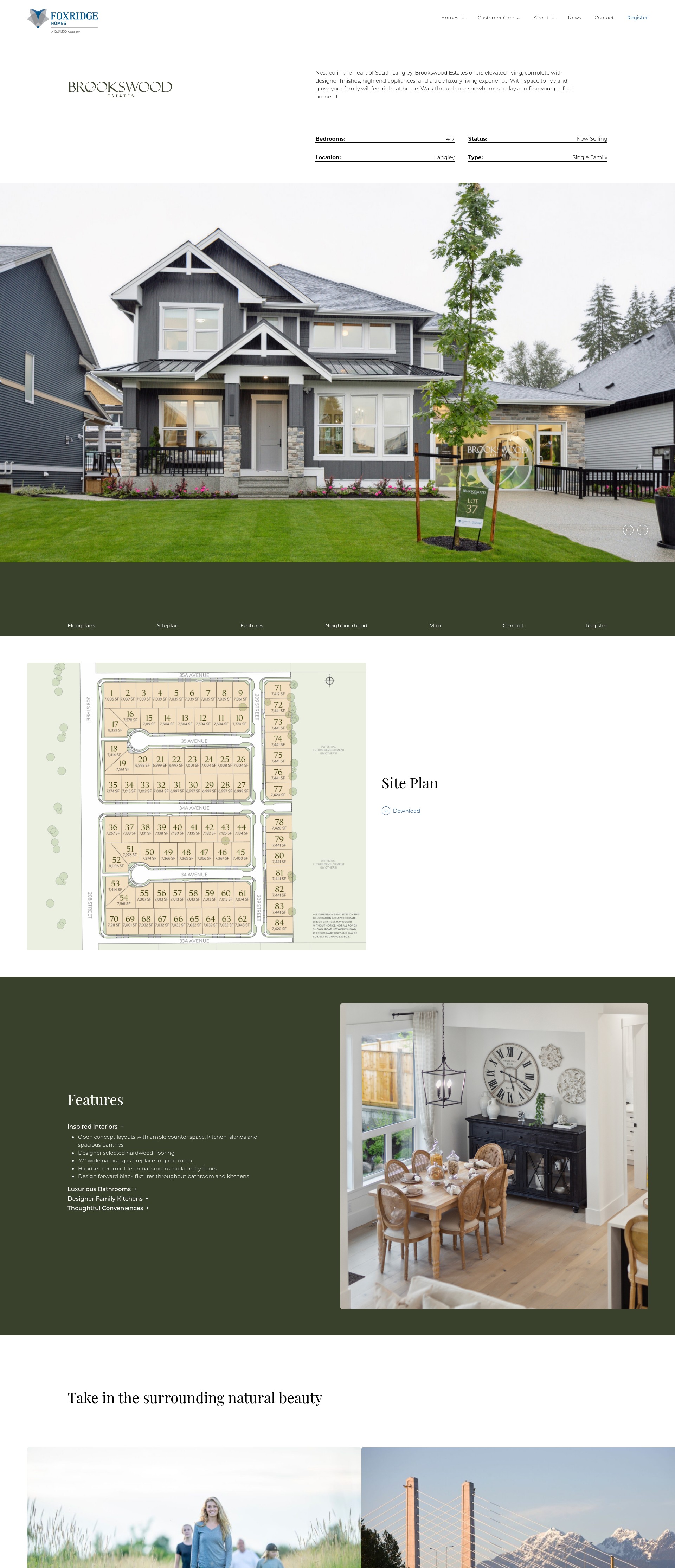 Screenshot of www.foxridgehomesbc.com