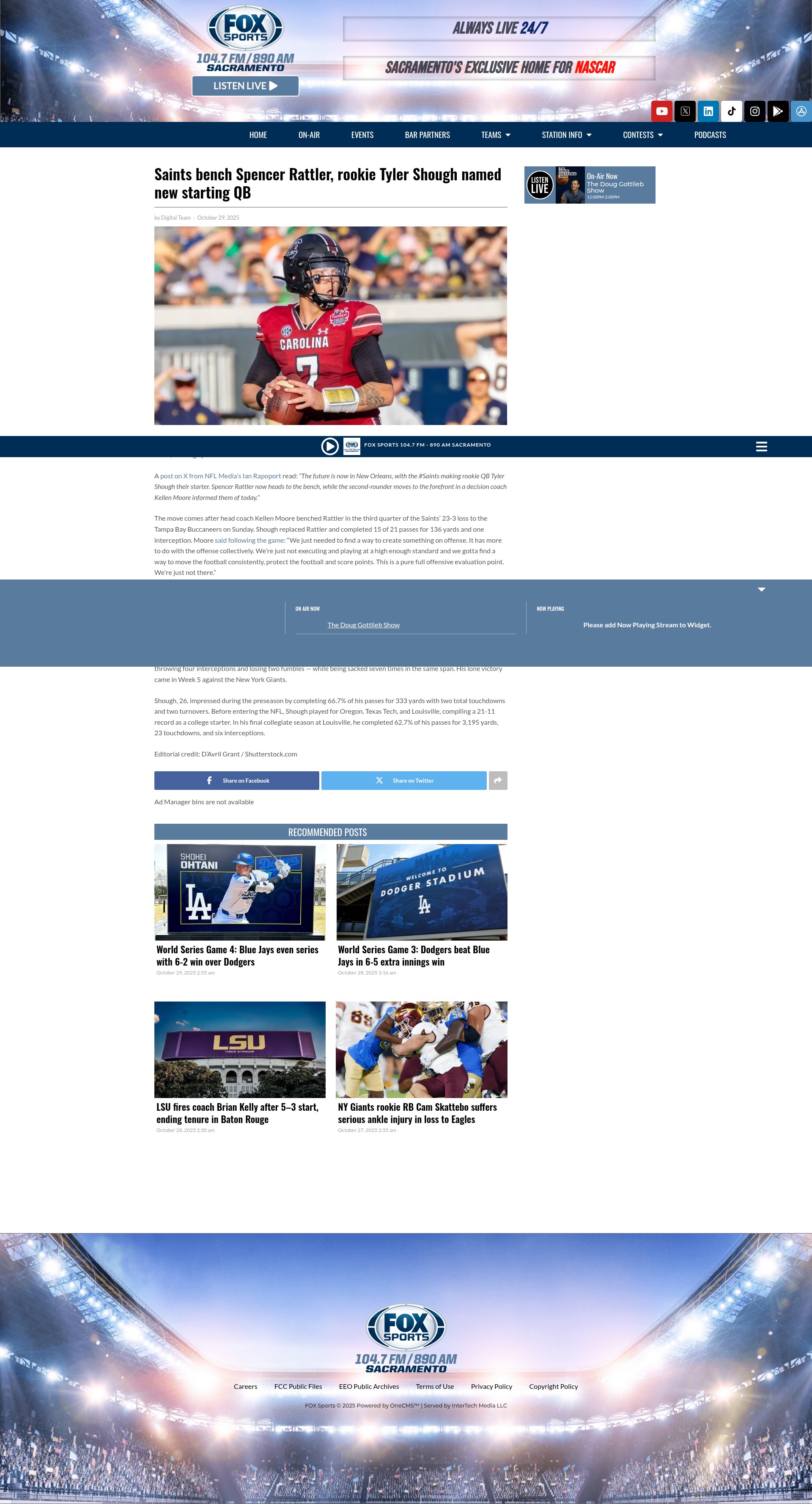 Screenshot of www.foxsportssac.com