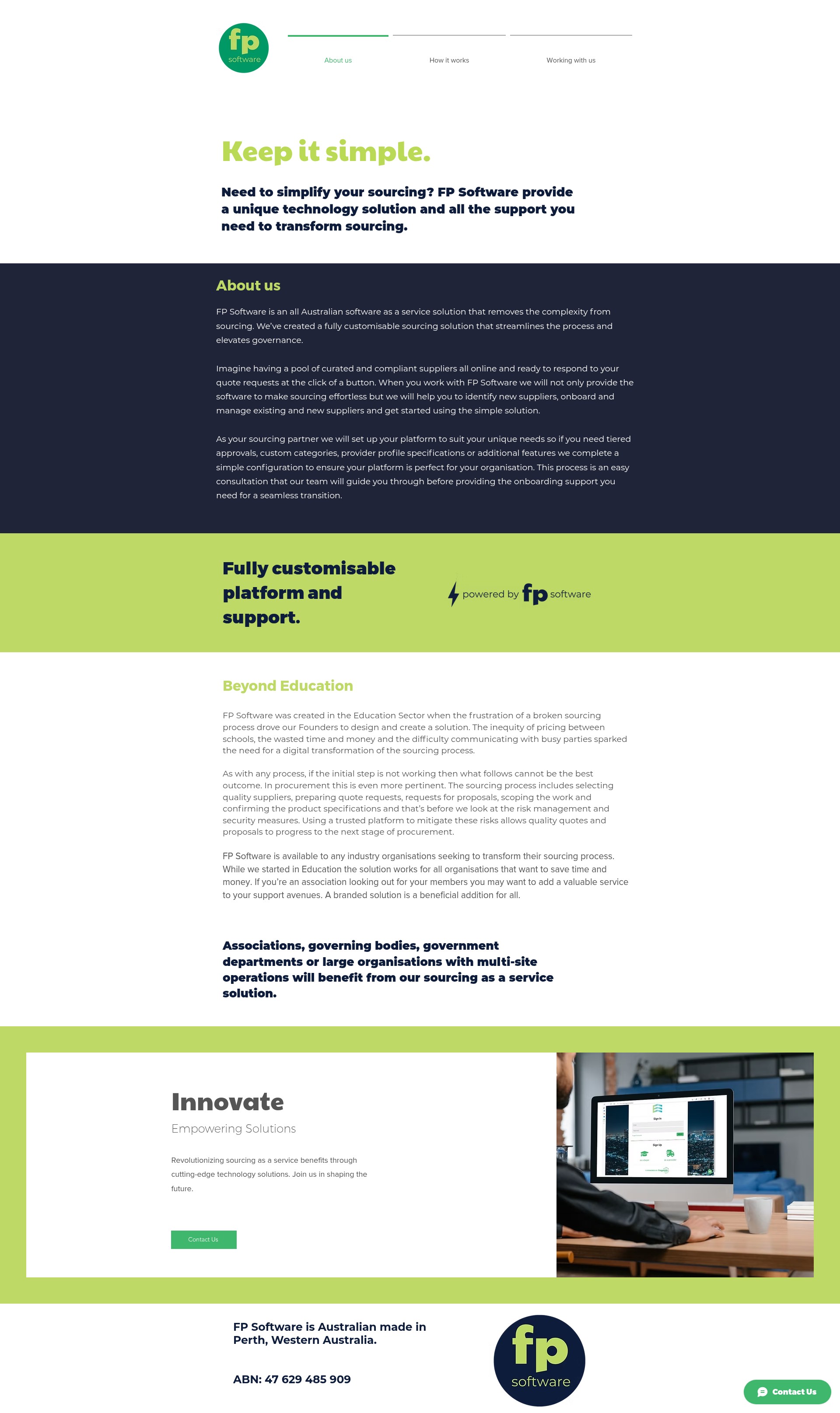 Screenshot of www.fp.software