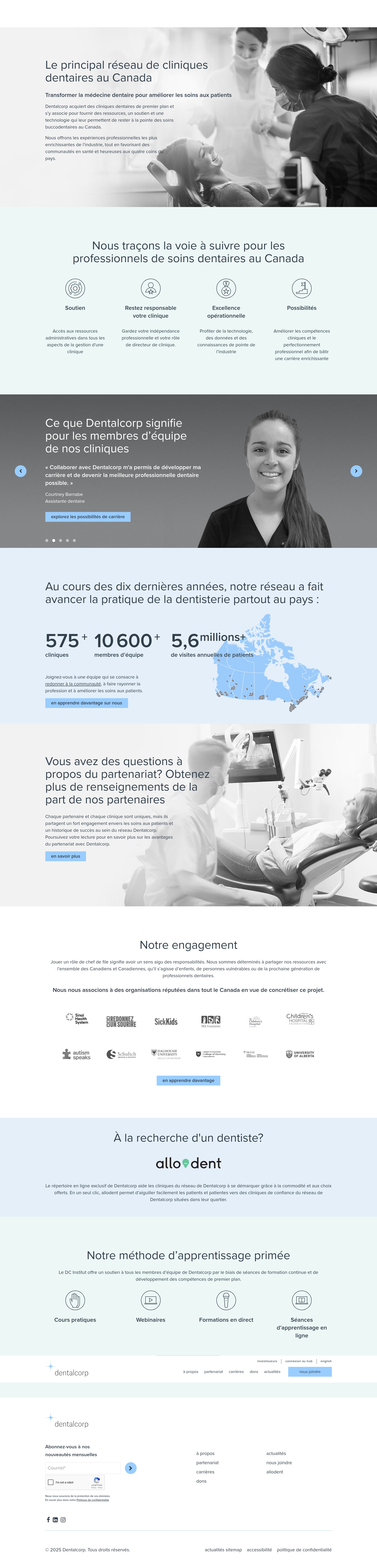 Screenshot of www.fr.dentalcorp.ca