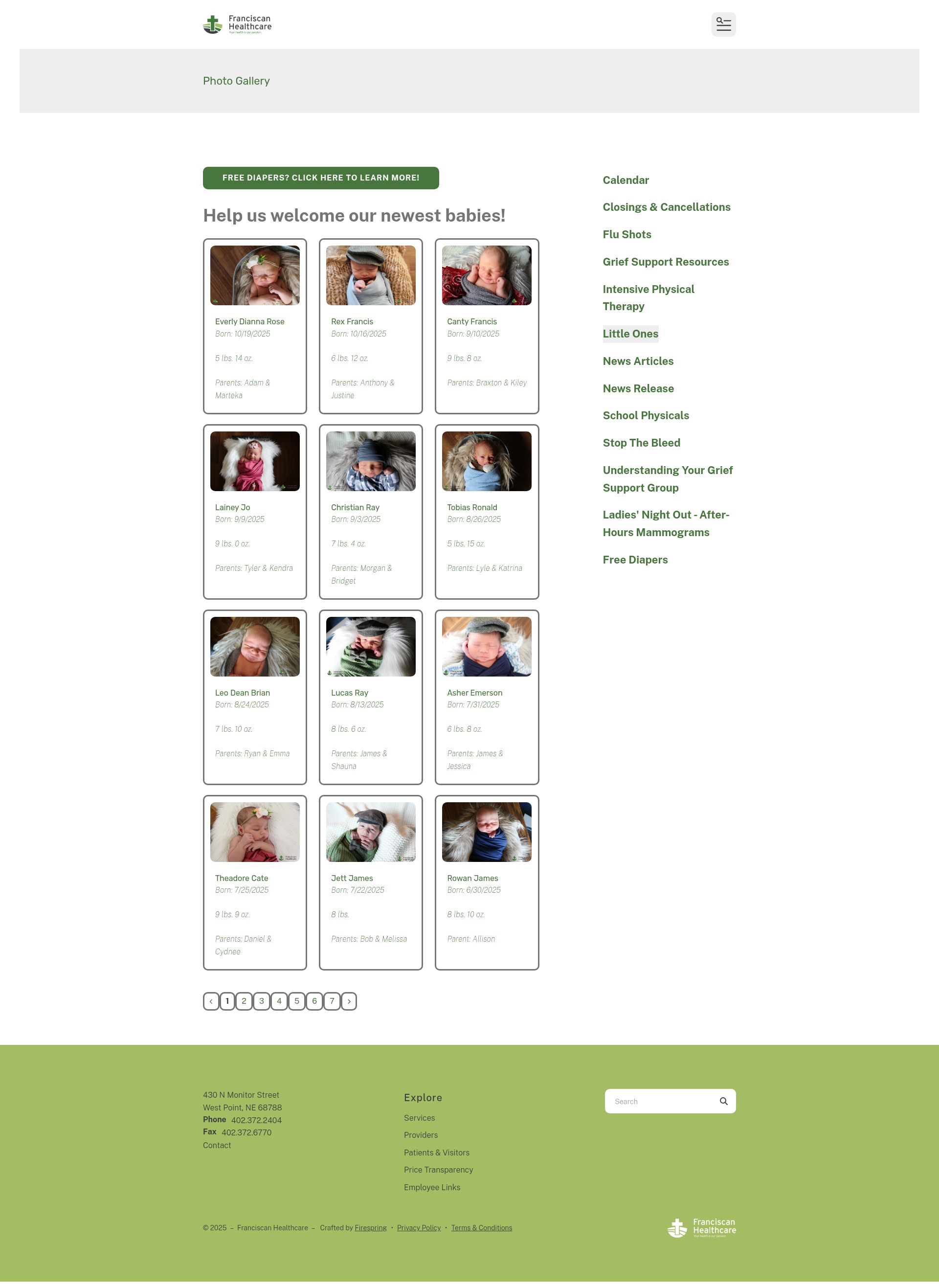Screenshot of www.franhealth.org
