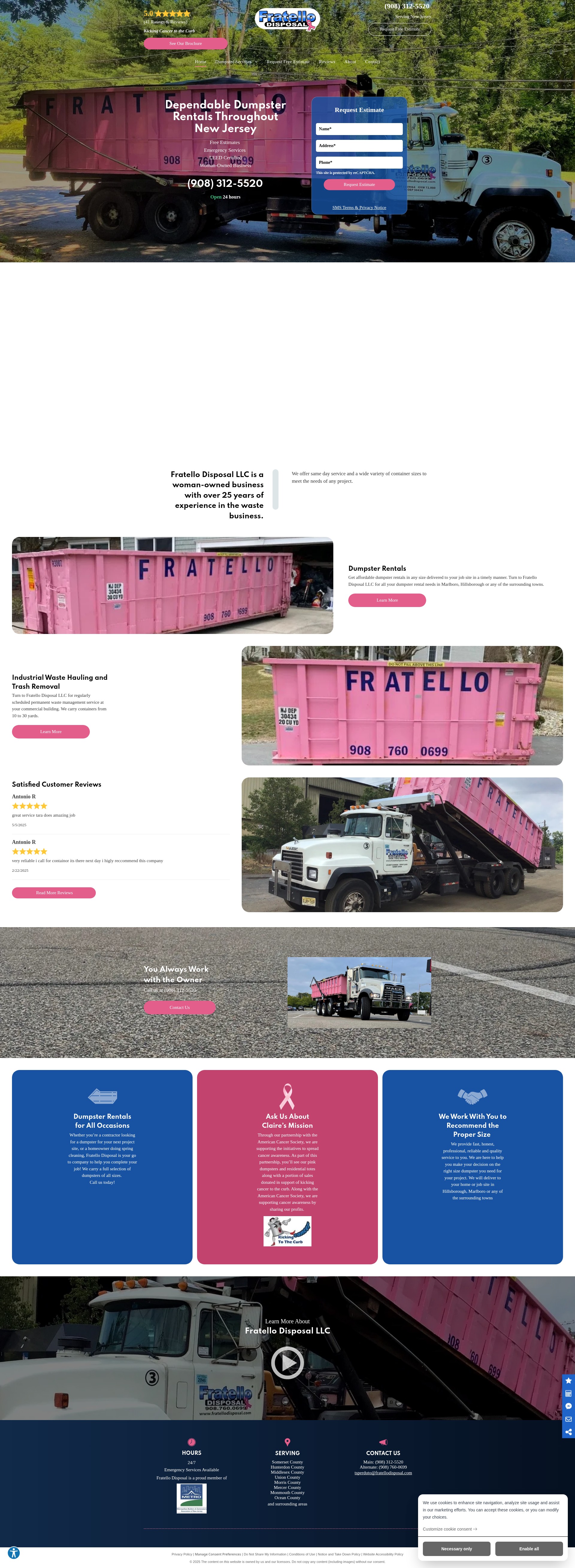 Screenshot of www.fratellodisposal.com