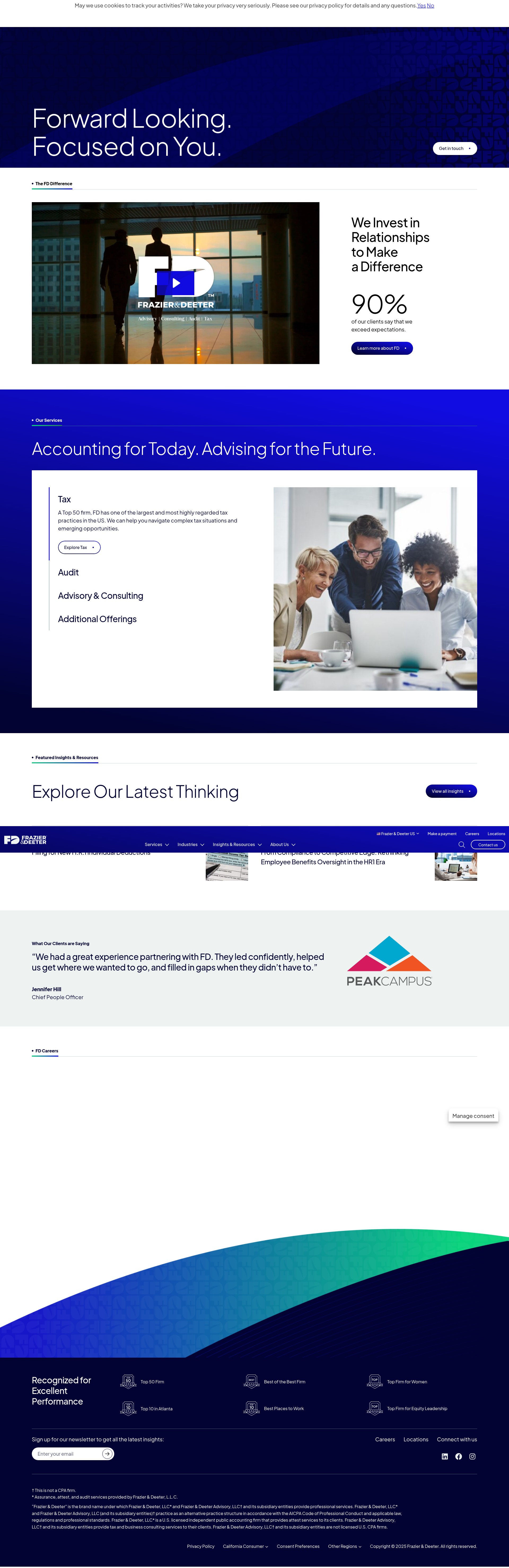 Screenshot of www.frazierdeeter.com
