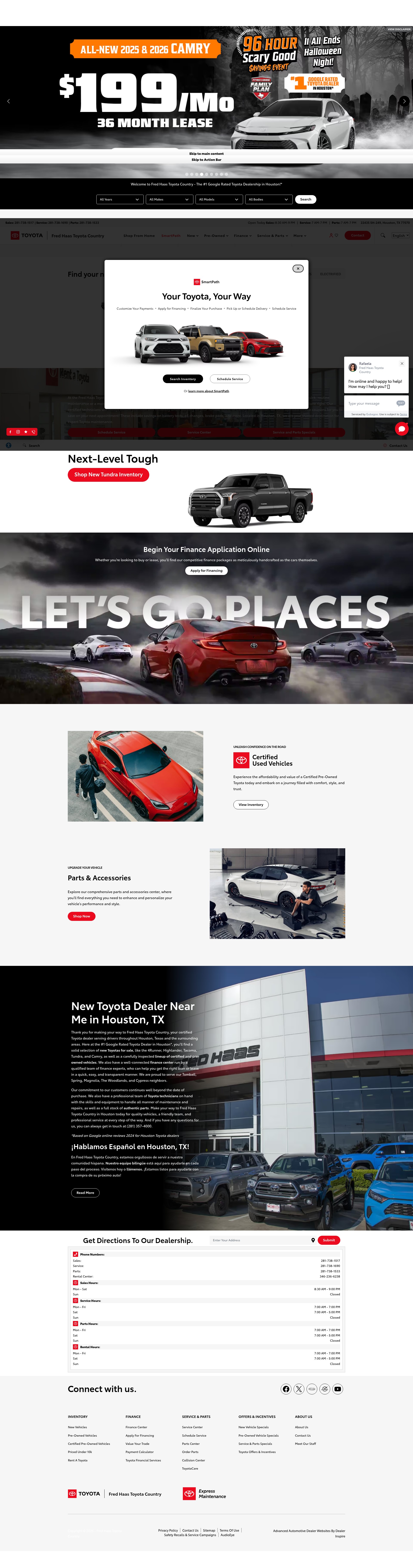 Screenshot of www.fredhaastoyotacountry.com
