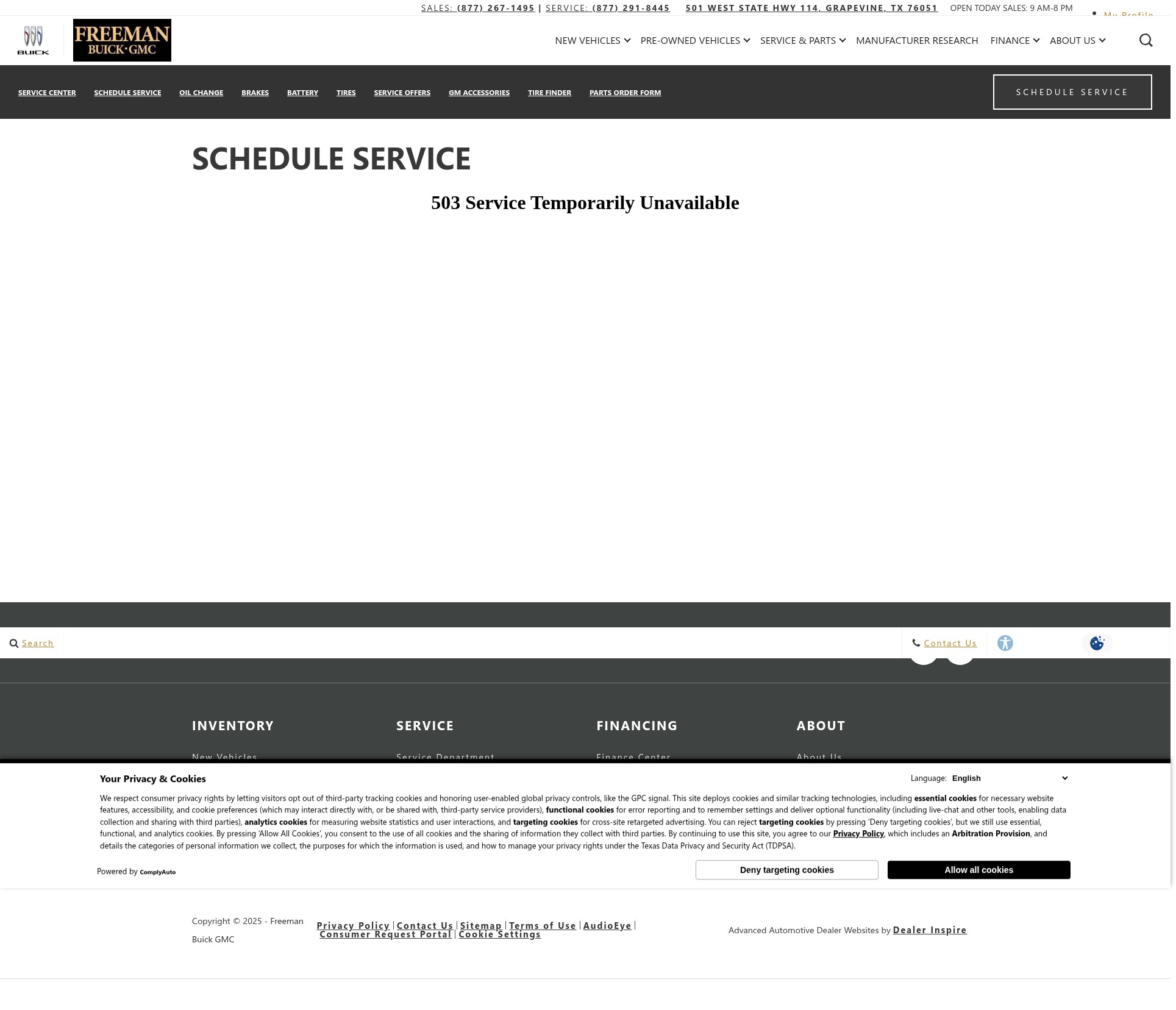Screenshot of www.freemangrapevine.com