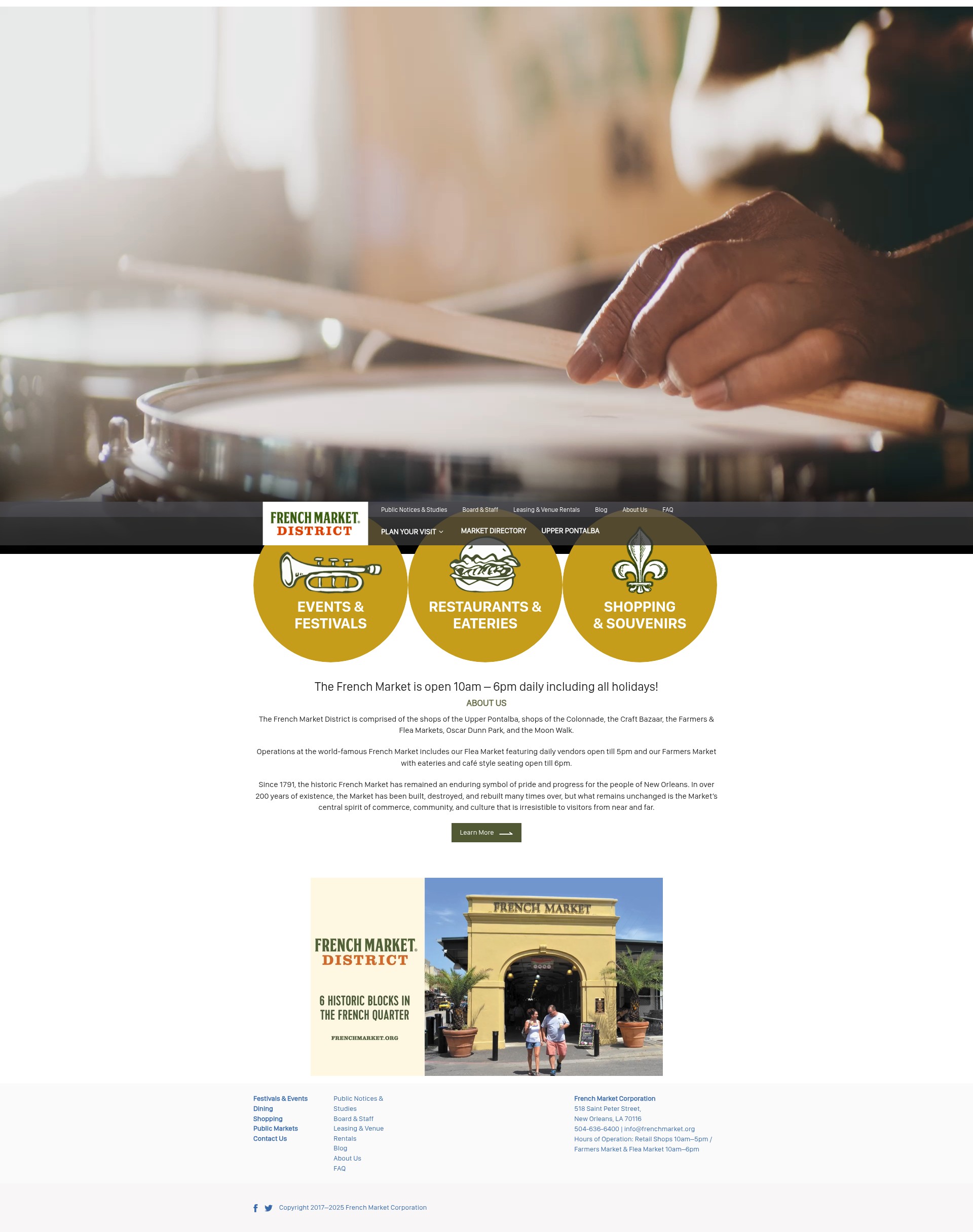 Screenshot of www.frenchmarket.org