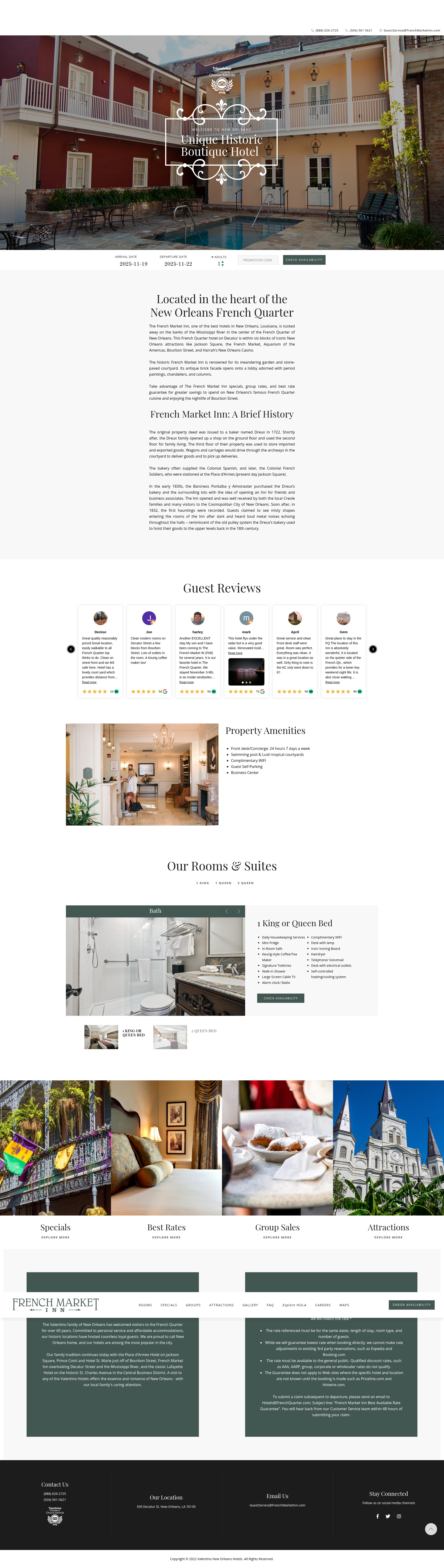 Screenshot of www.frenchmarketinn.com