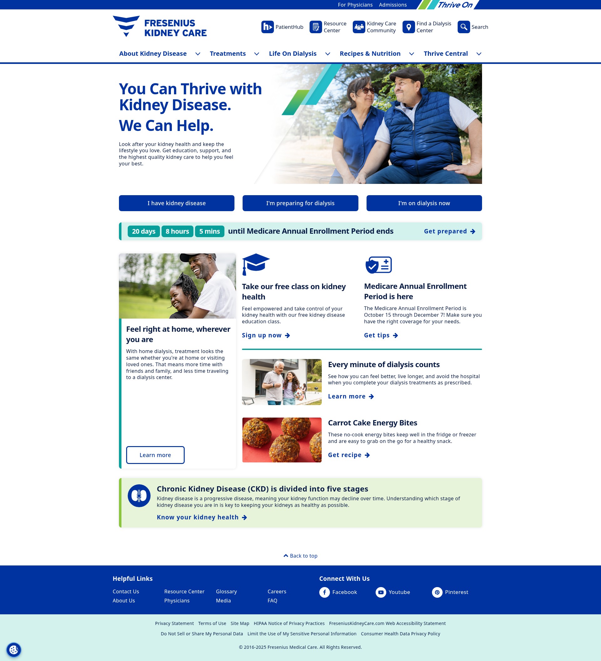 Screenshot of www.freseniuskidneycare.com