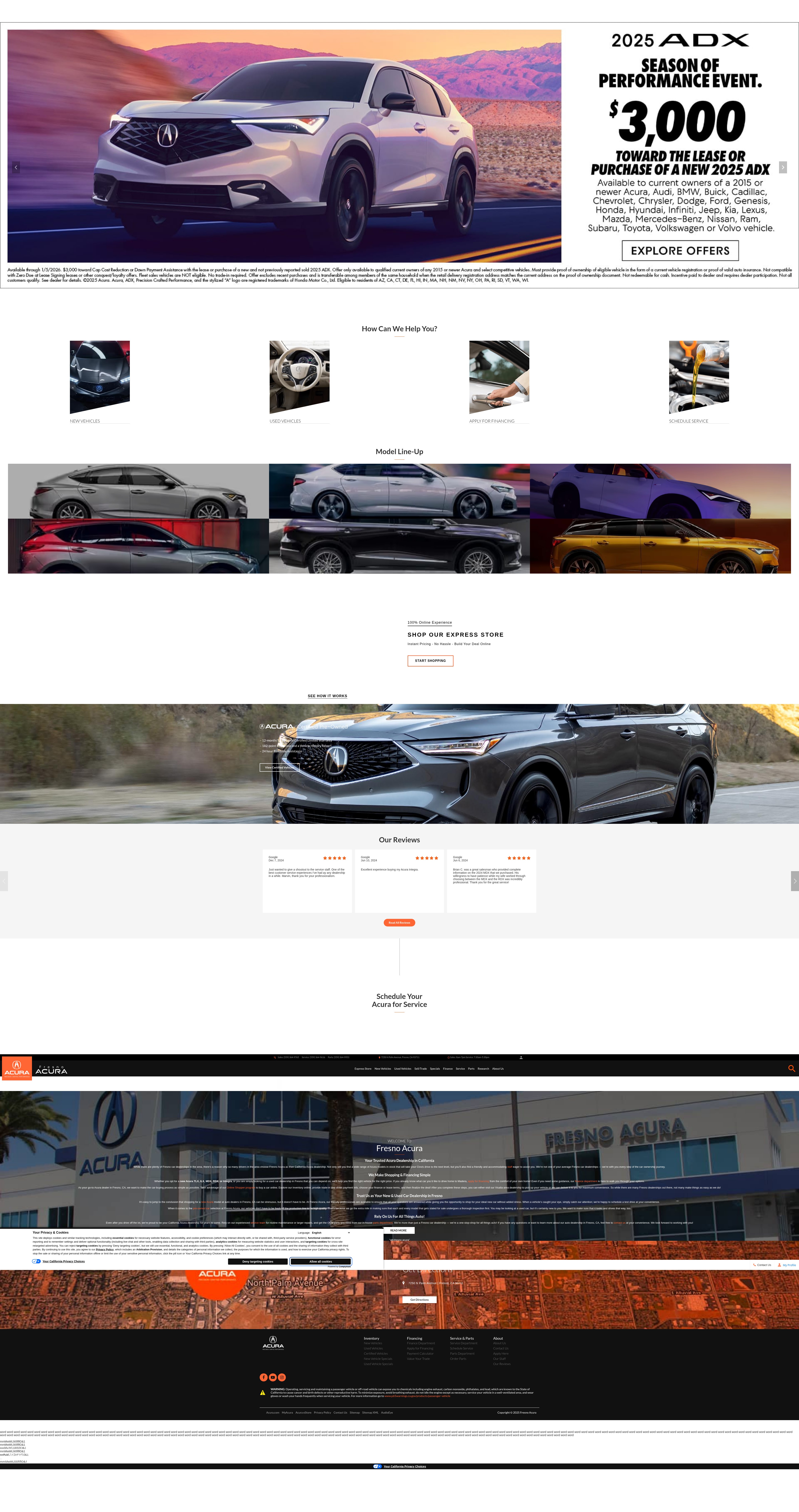 Screenshot of www.fresnoacura.com