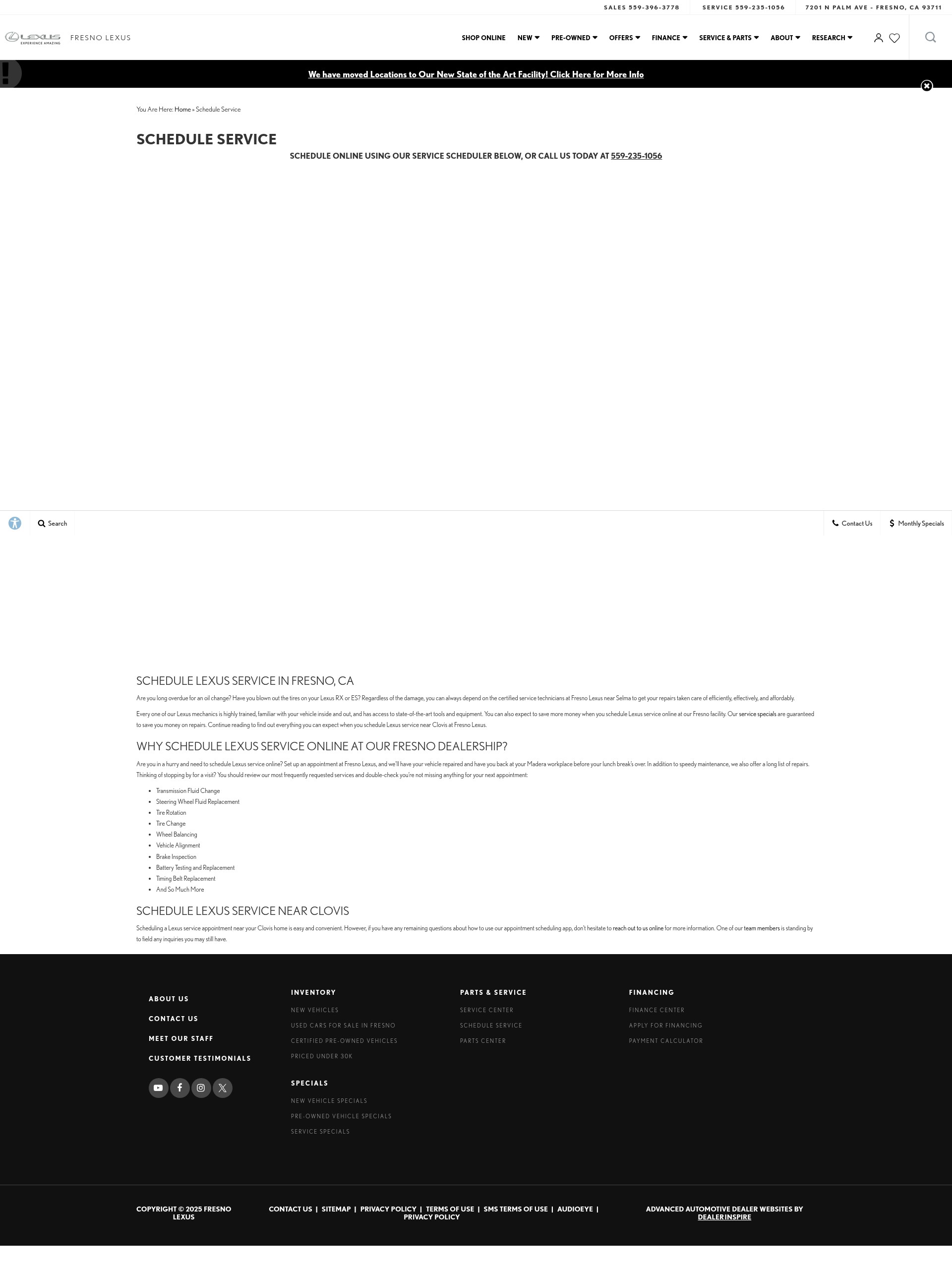 Screenshot of www.fresnolexus.com