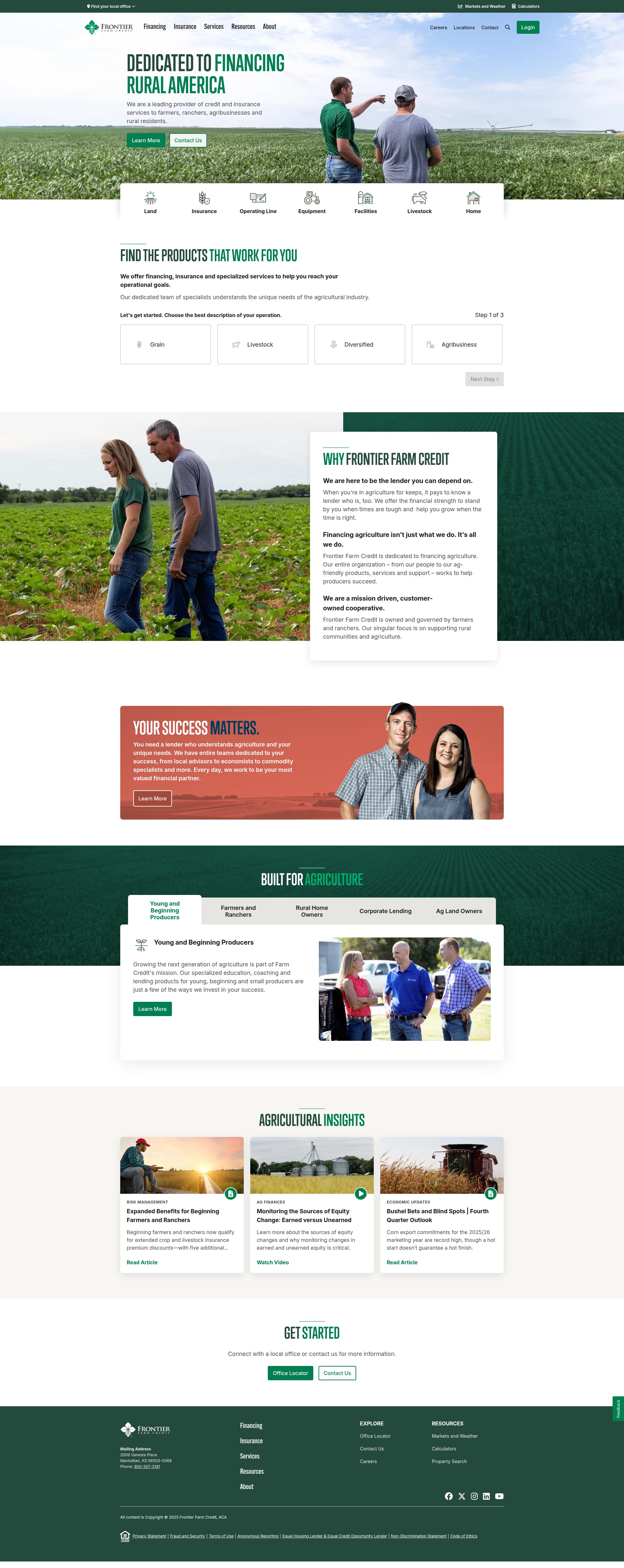 Screenshot of www.frontierfarmcredit.com