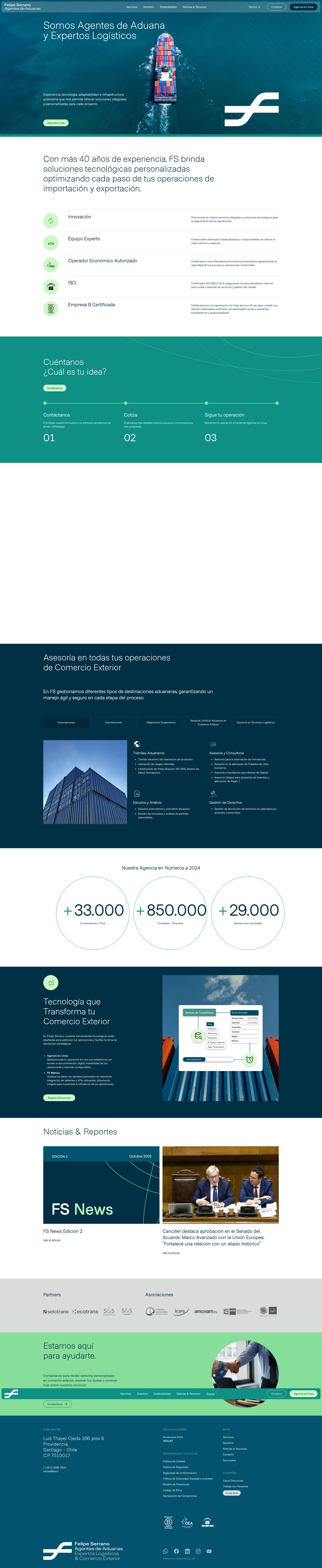 Screenshot of www.fss.cl