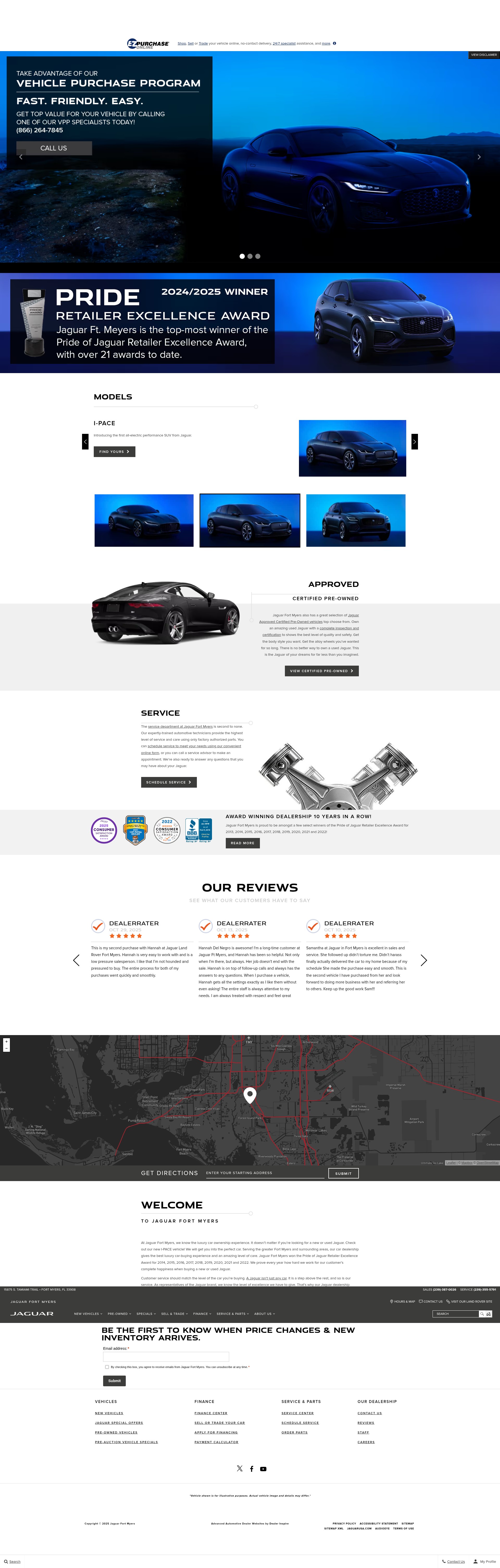 Screenshot of www.ftmyersjaguar.com