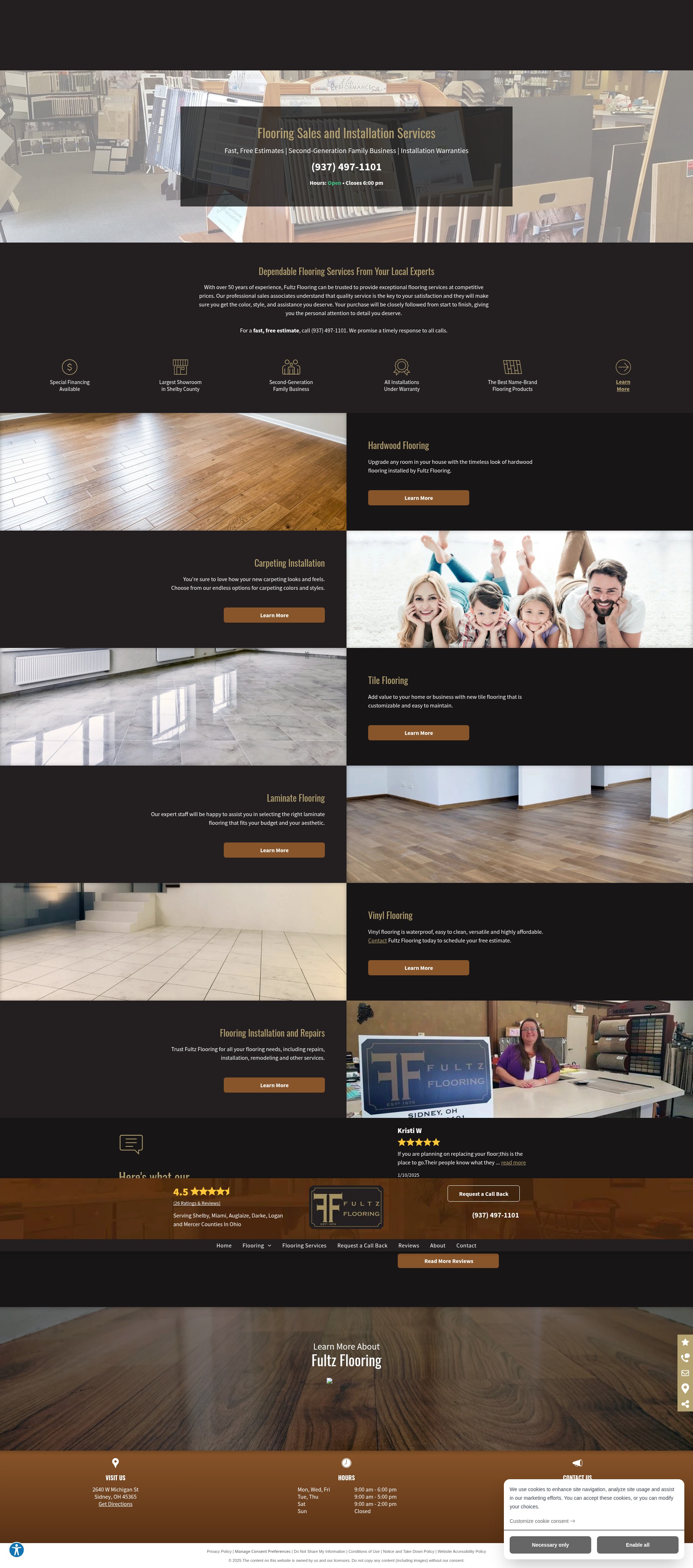 Screenshot of www.fultzflooring.com