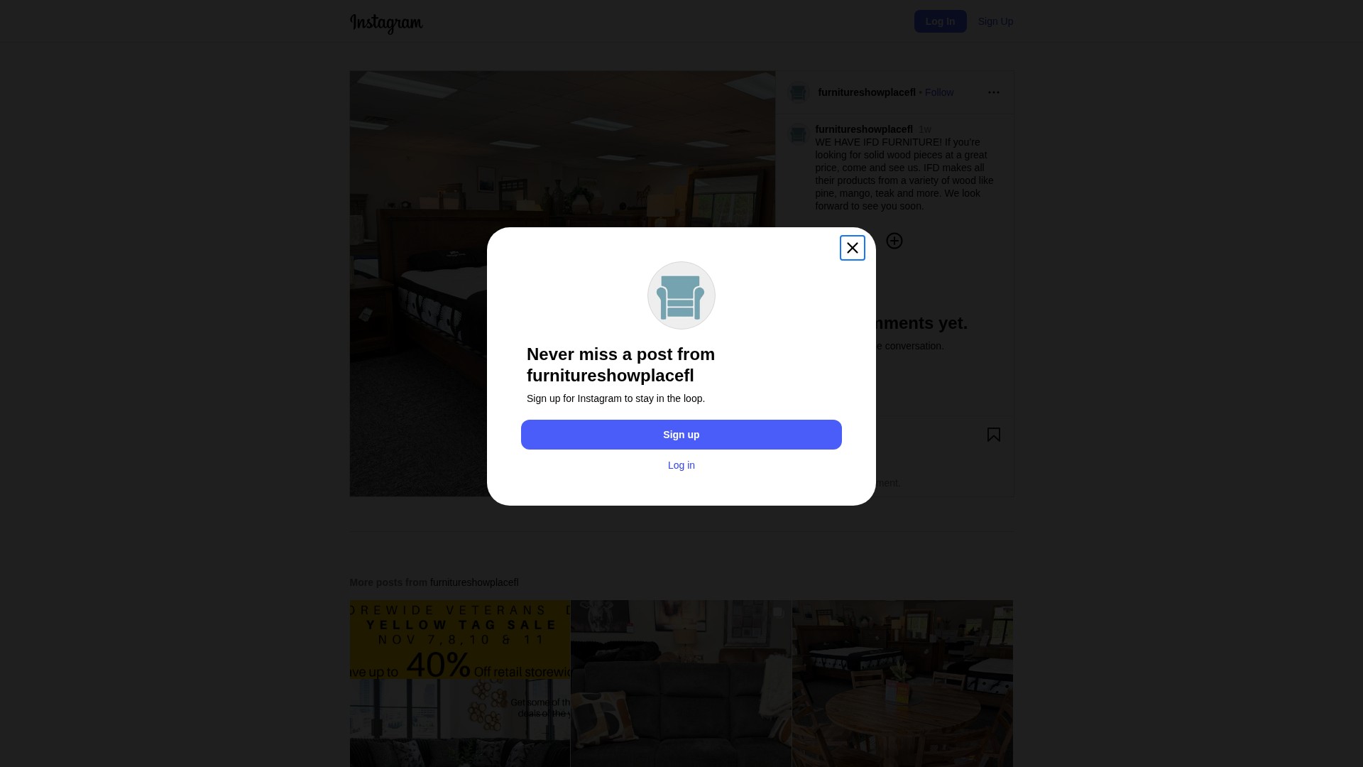 Screenshot of www.furnitureshowplacefl.com