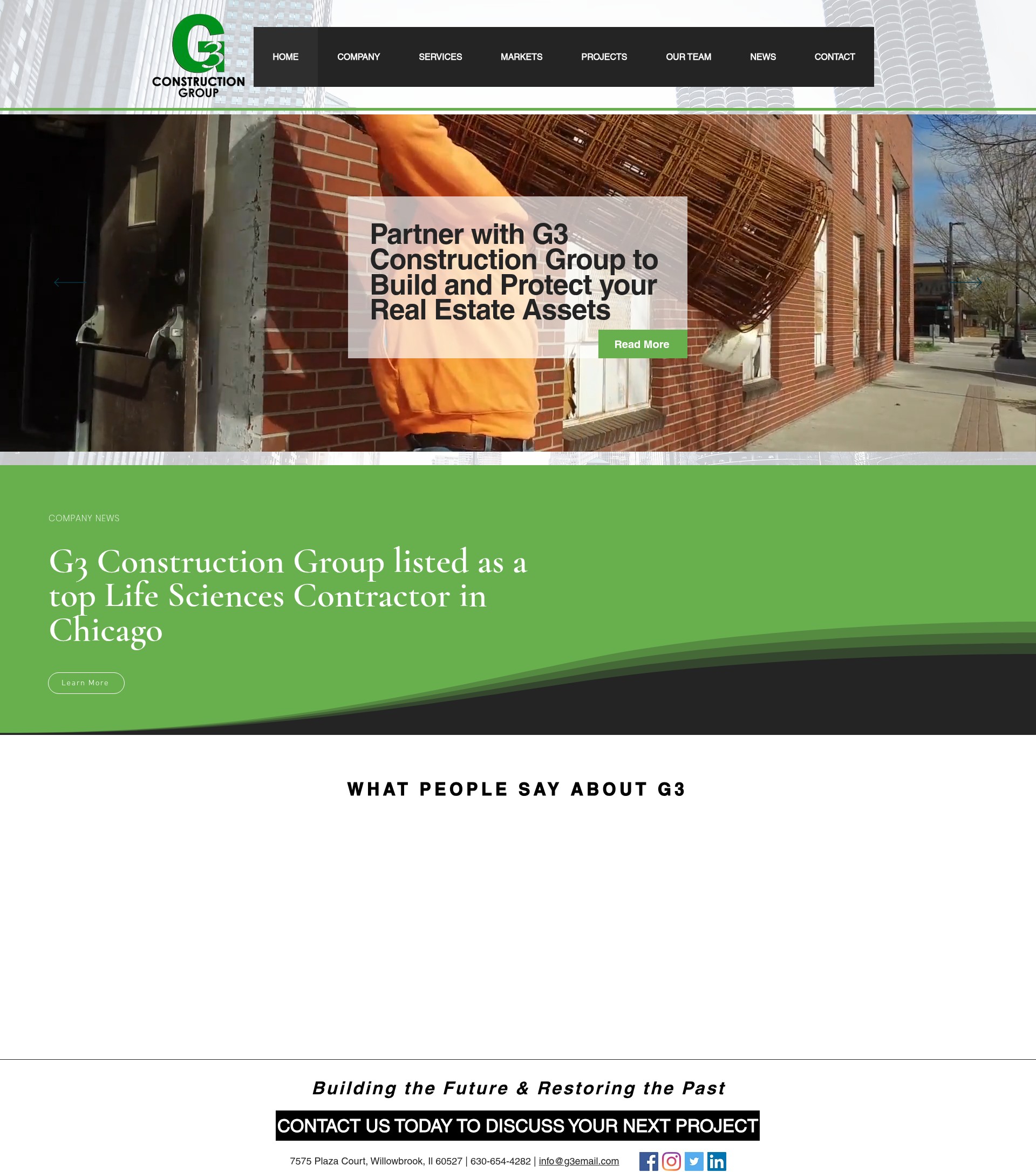 Screenshot of www.g3constructiongroup.com