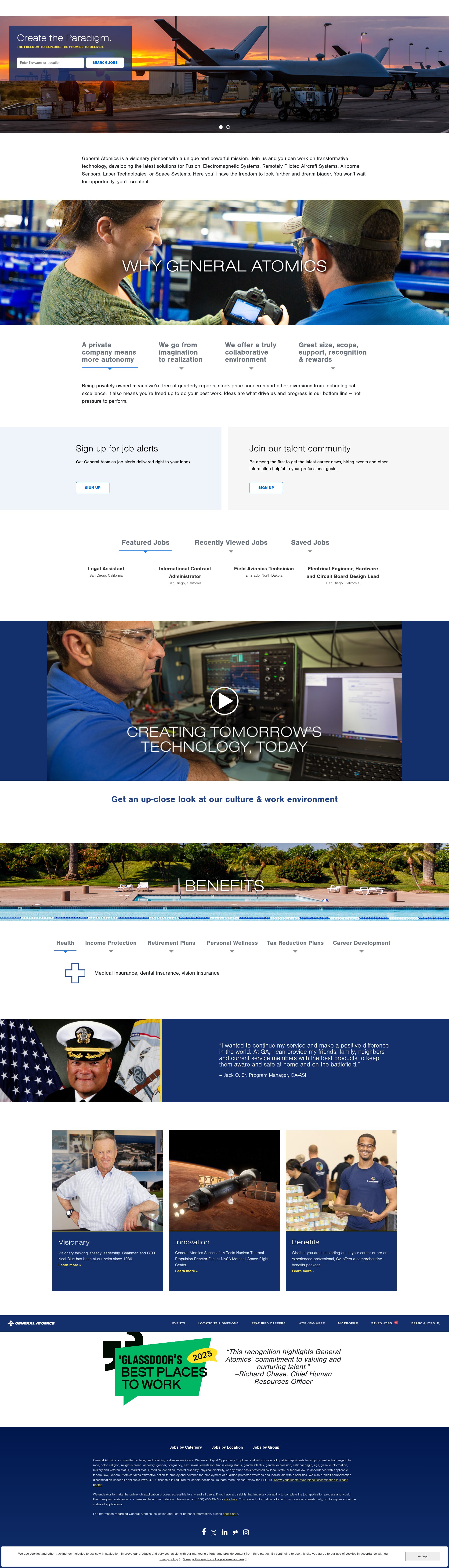 Screenshot of www.ga-careers.com