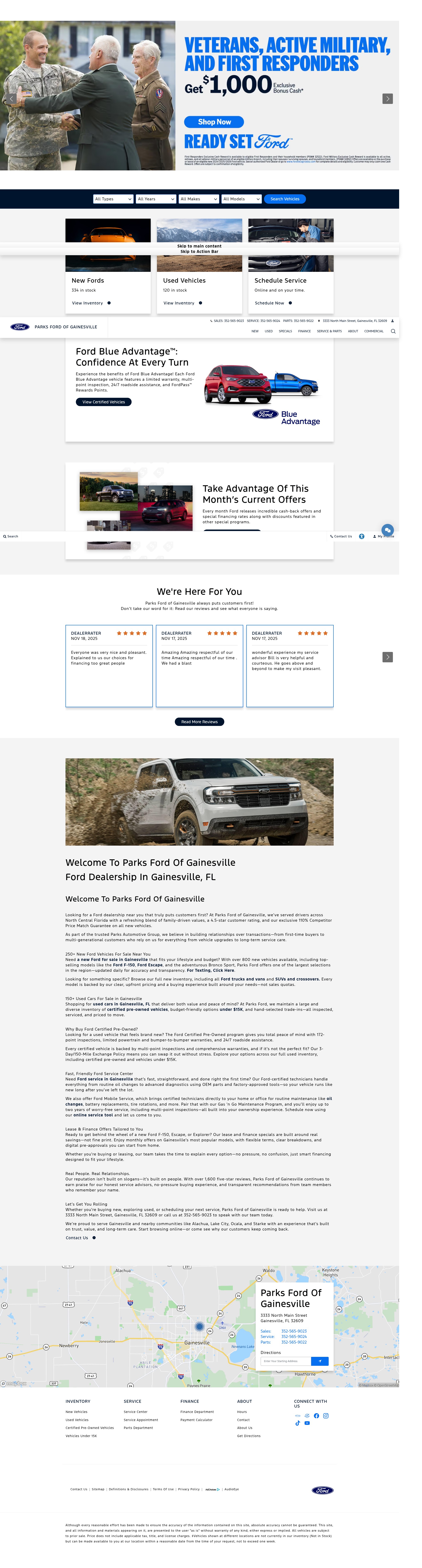Screenshot of www.gainesvilleford.net