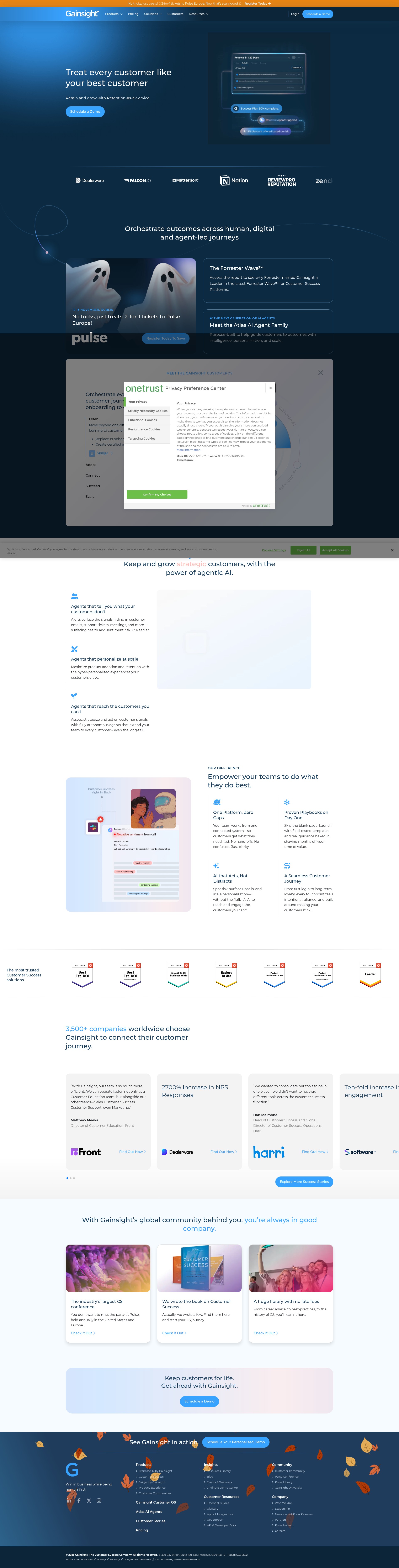 Screenshot of www.gainsight.com