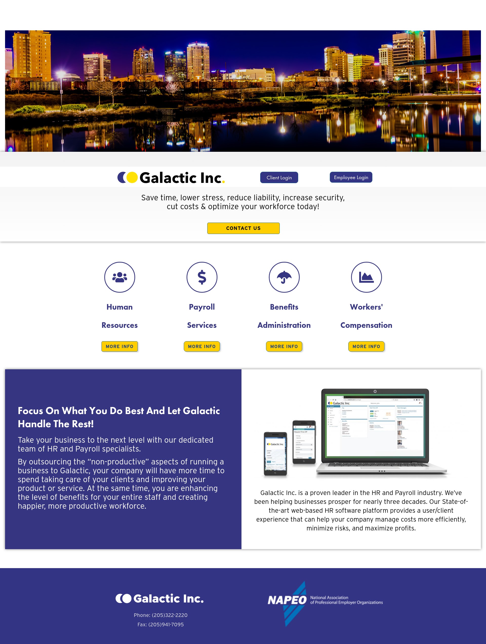 Screenshot of www.galactic-inc.com