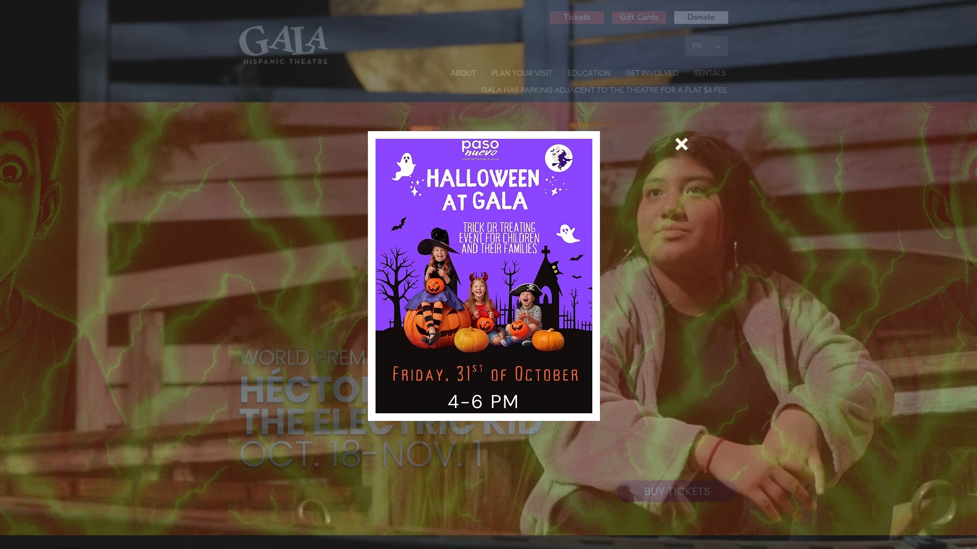 Screenshot of www.galatheatre.org