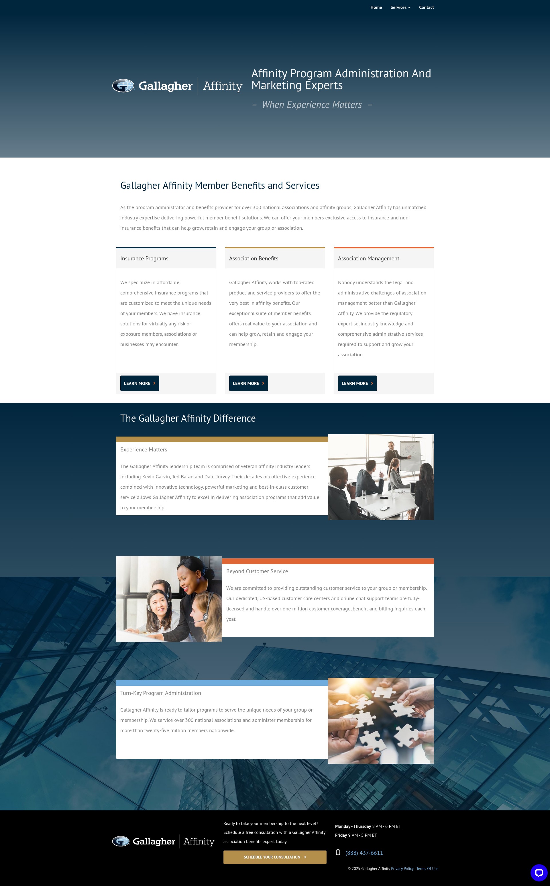 Screenshot of www.gallagher-affinity.com
