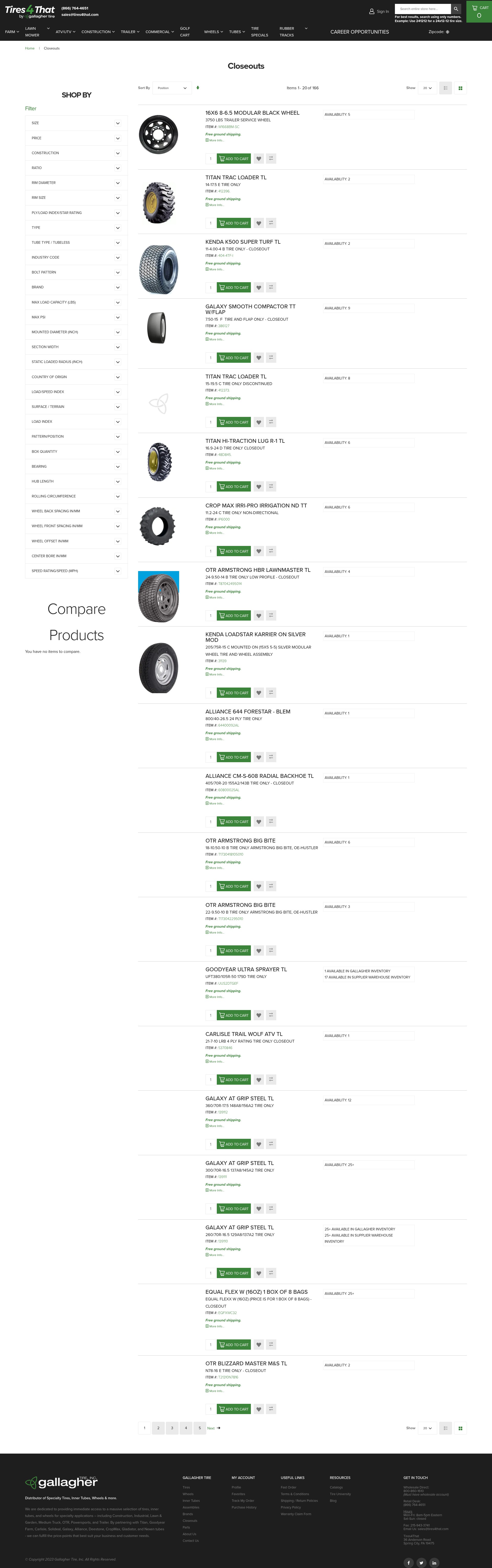 Screenshot of www.gallaghertire.com