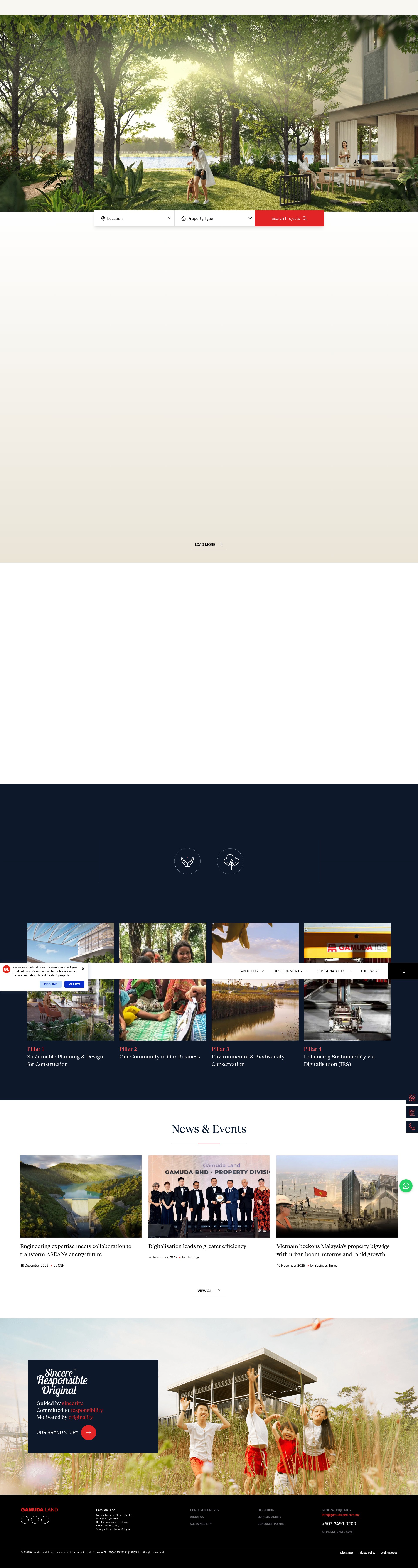 Screenshot of www.gamudaland.com.my