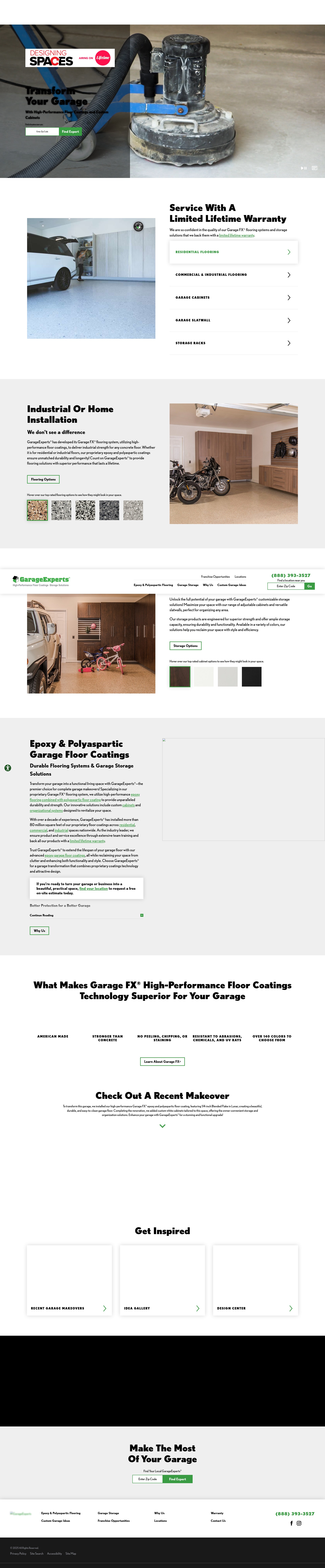 Screenshot of www.garageexperts.com