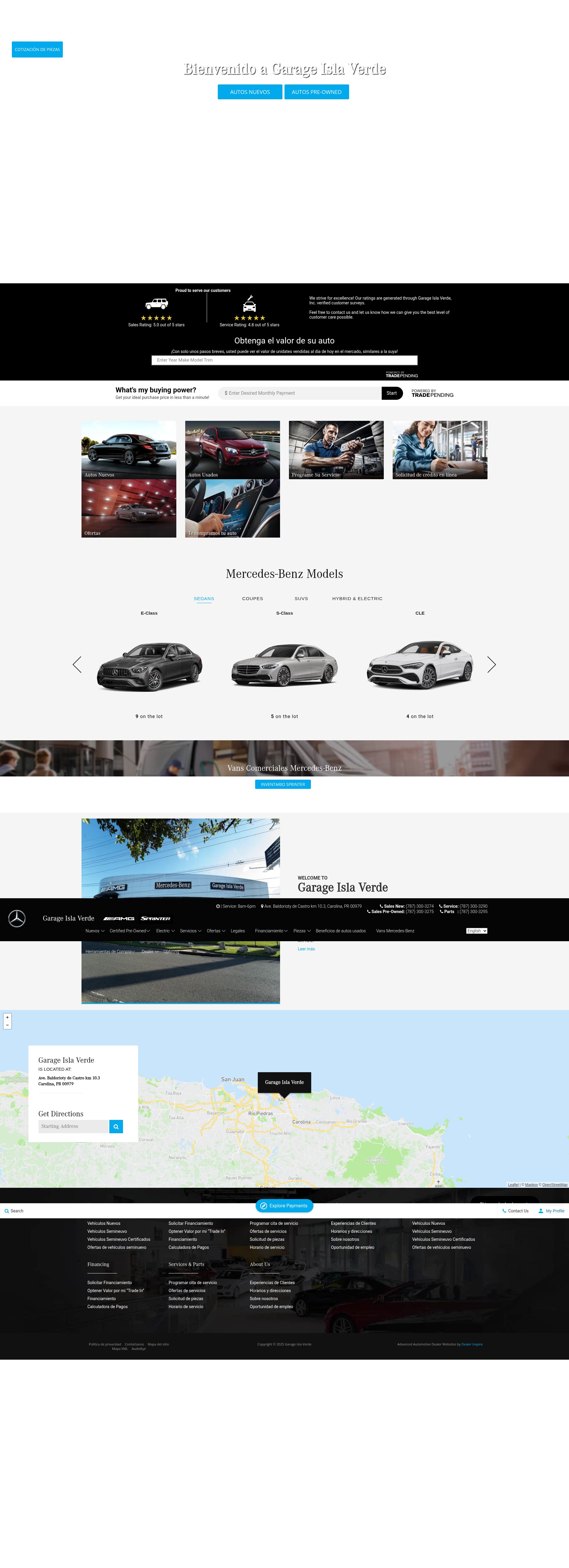 Screenshot of www.garageislaverde.com