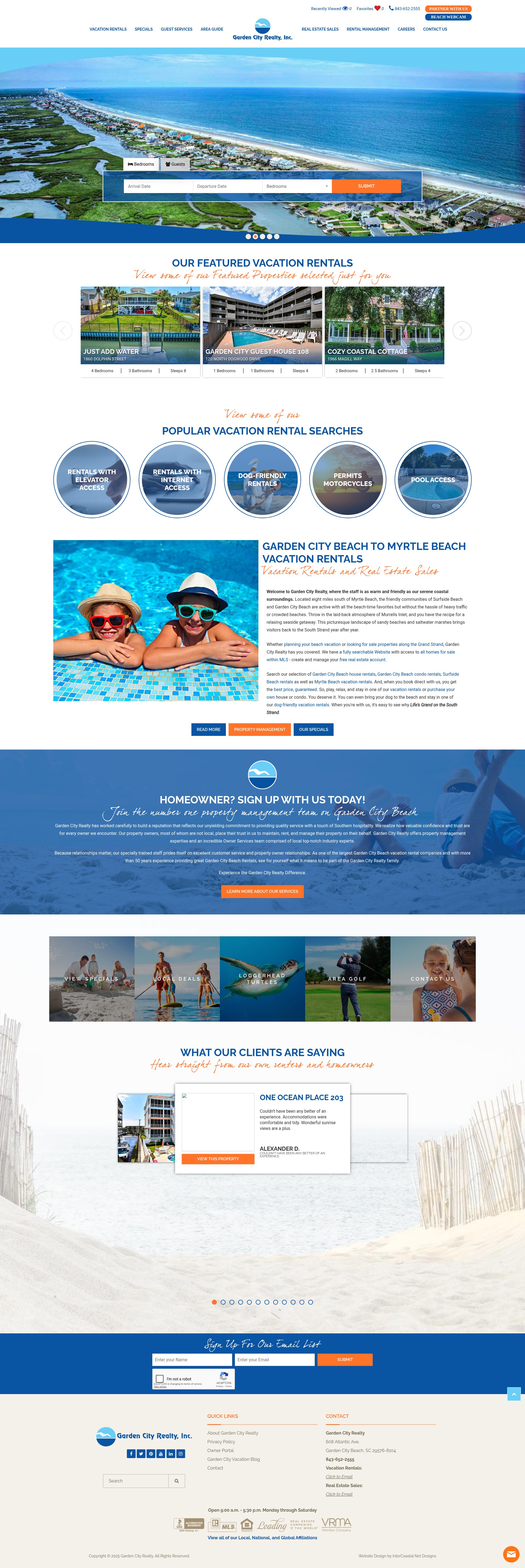 Screenshot of www.gardencityrealty.com