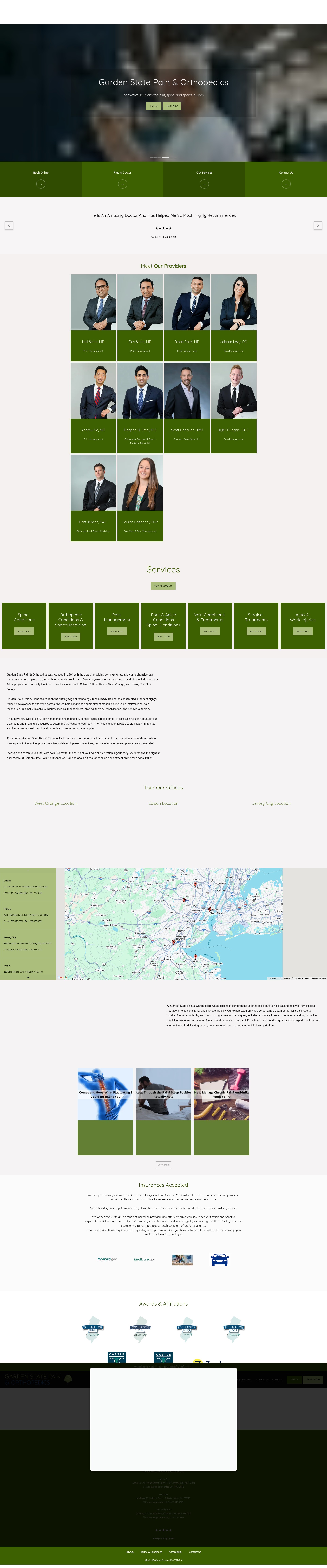 Screenshot of www.gardenstatepain.com