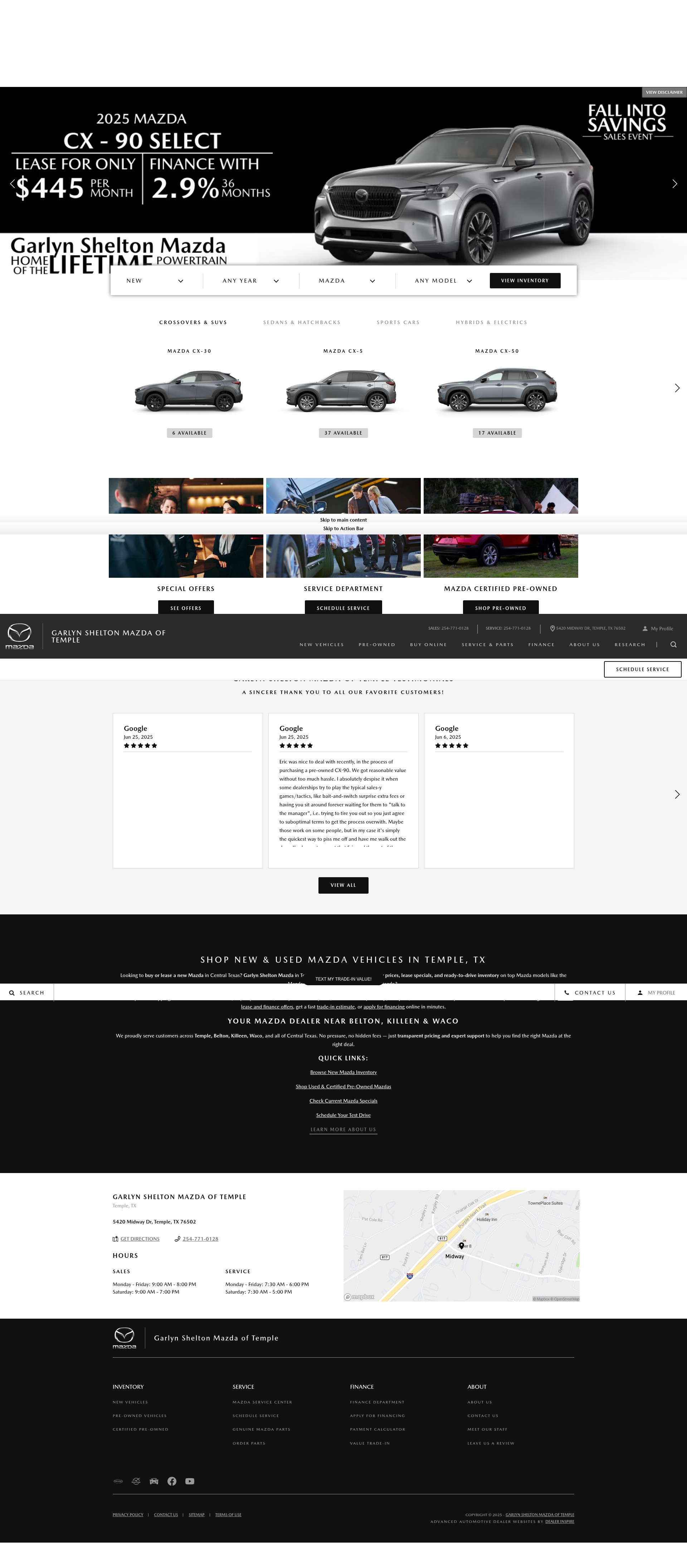 Screenshot of www.garlynsheltontemple.com