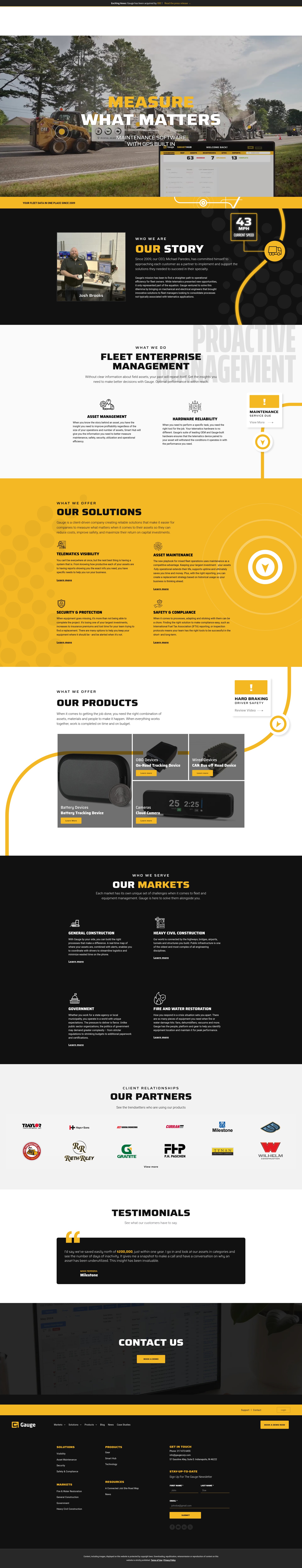 Screenshot of www.gaugecorp.com