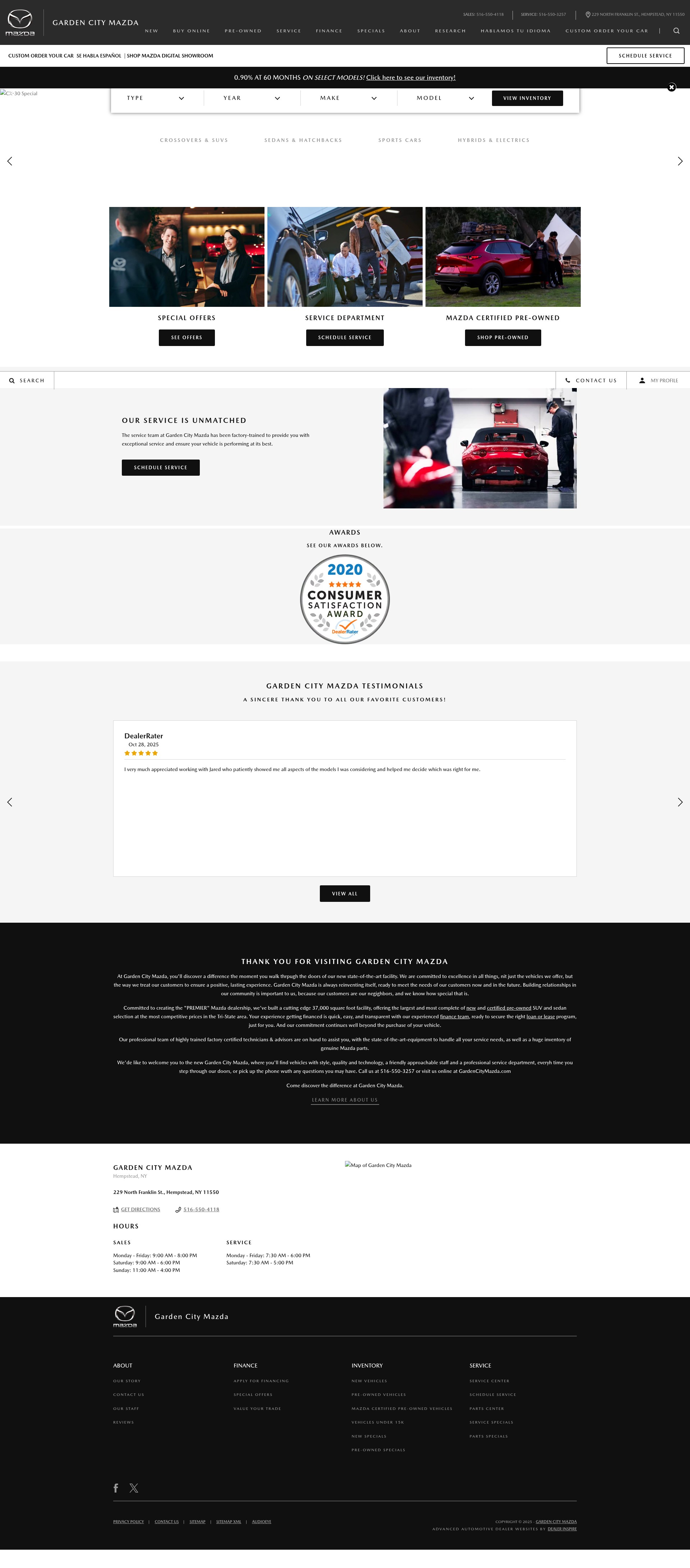Screenshot of www.gcmazda.com