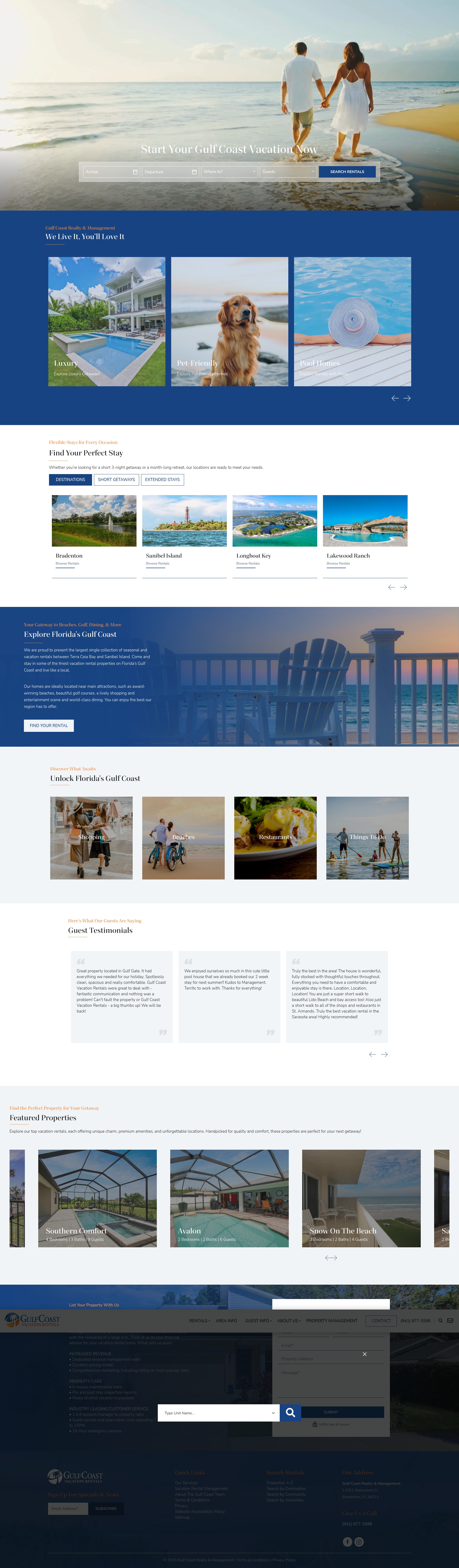 Screenshot of www.gcvacationrentals.com
