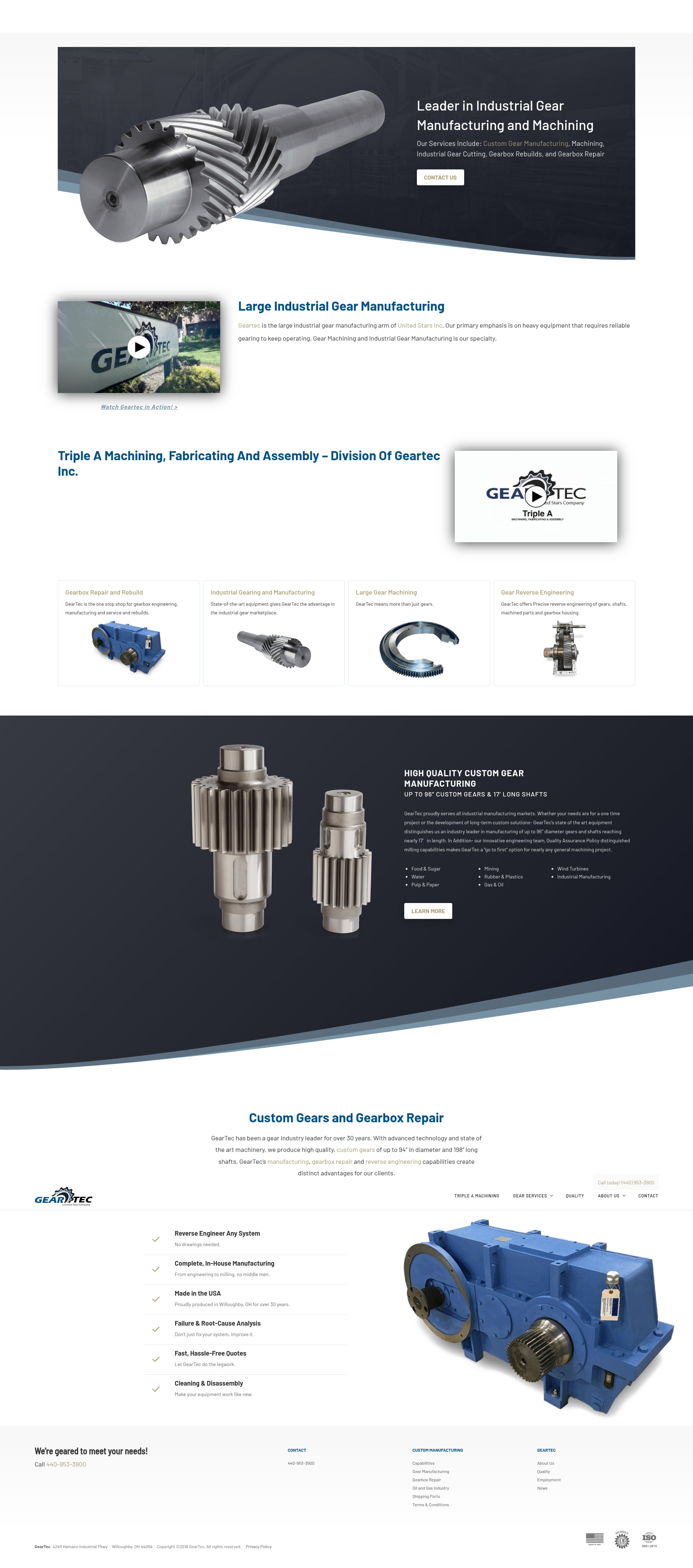 Screenshot of www.geartec.com