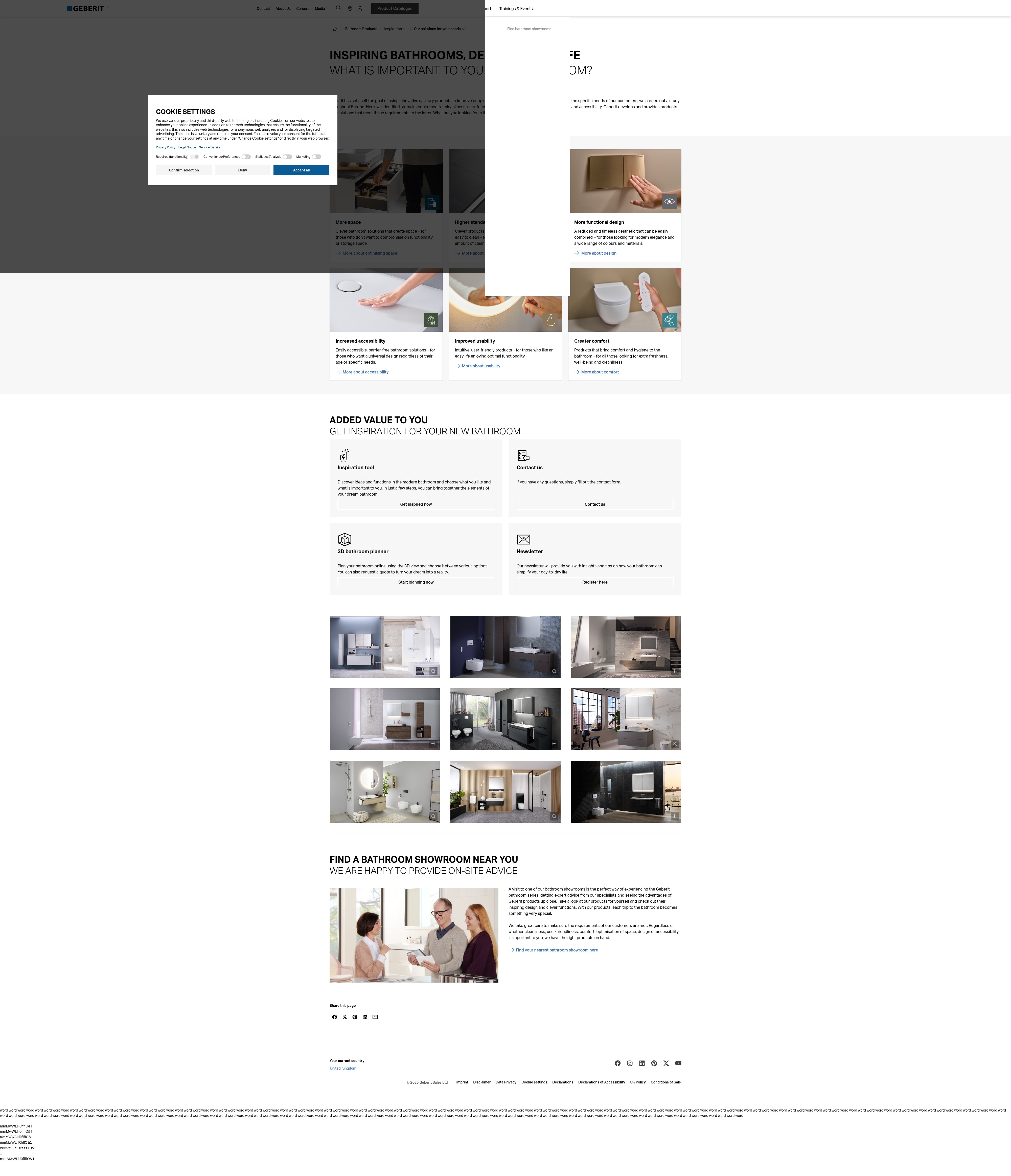 Screenshot of www.geberit.co.uk