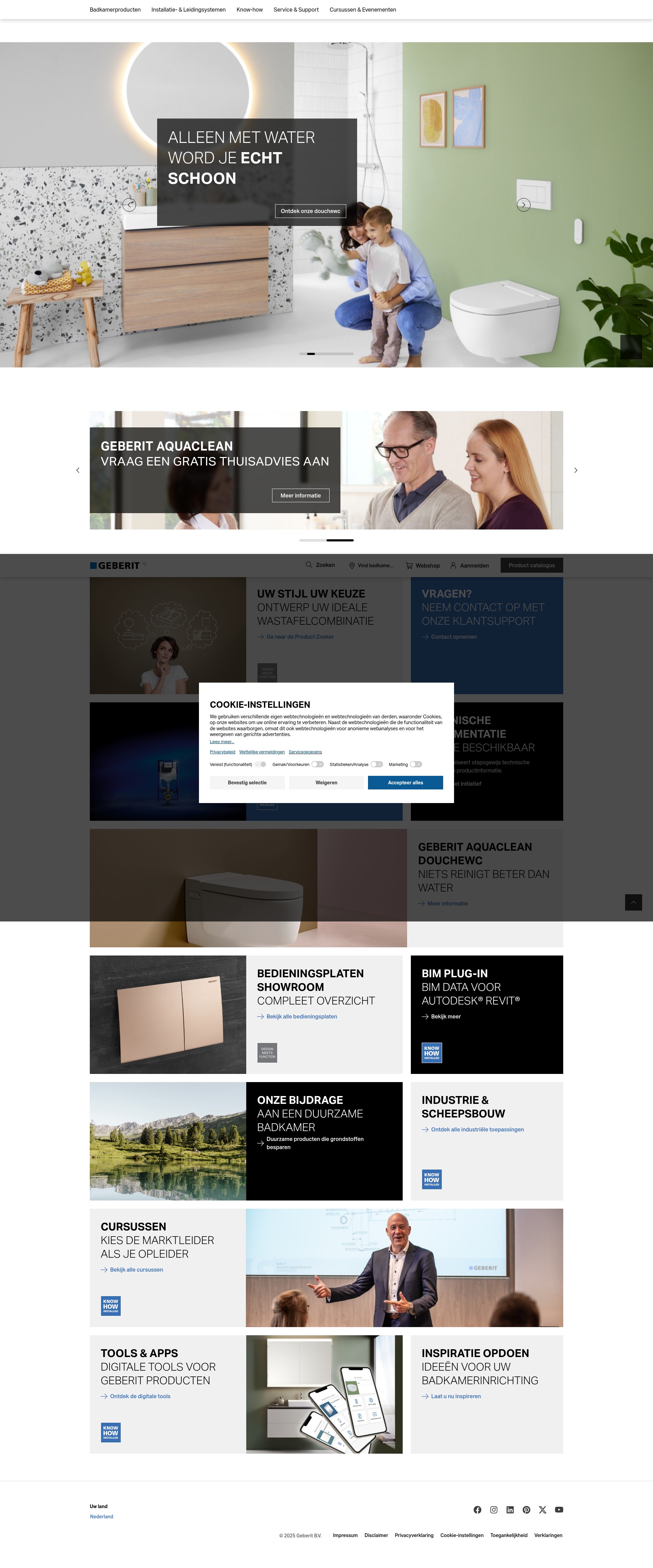 Screenshot of www.geberit.nl