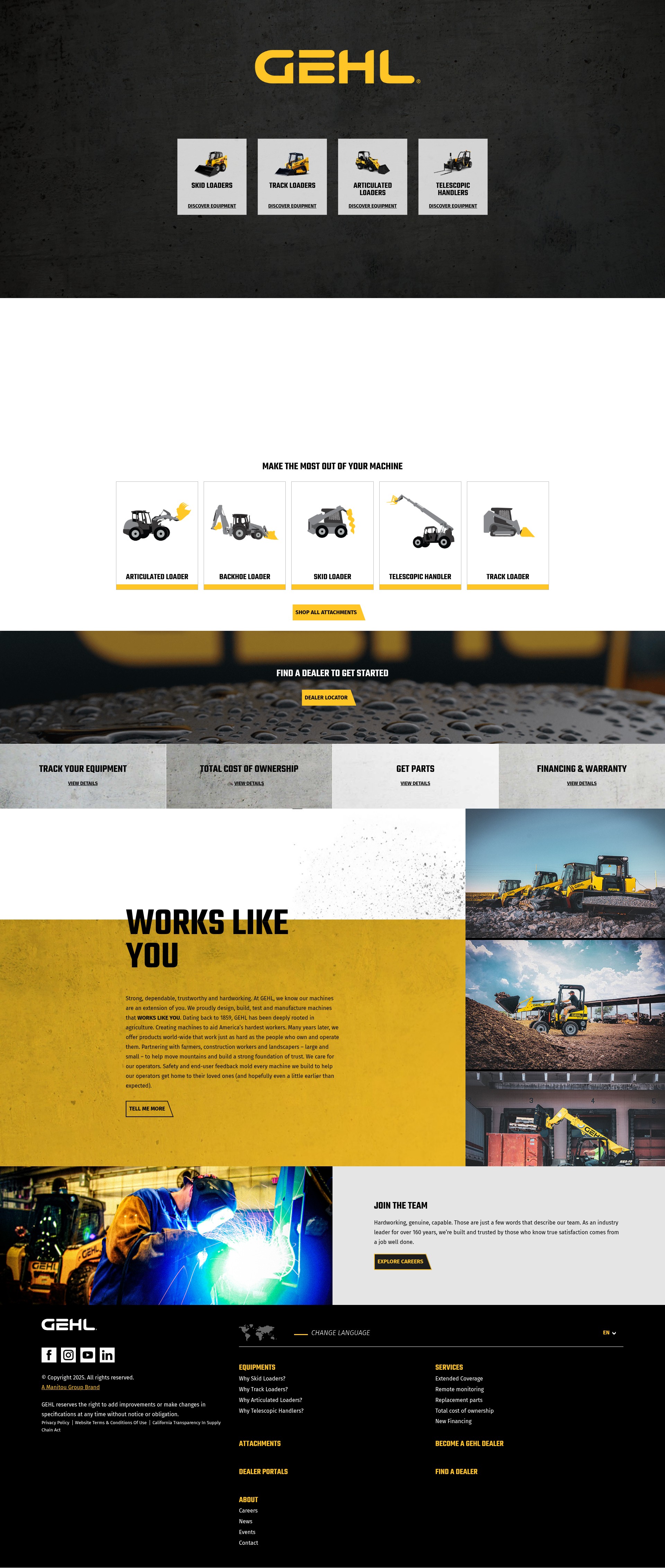 Screenshot of www.gehl.com