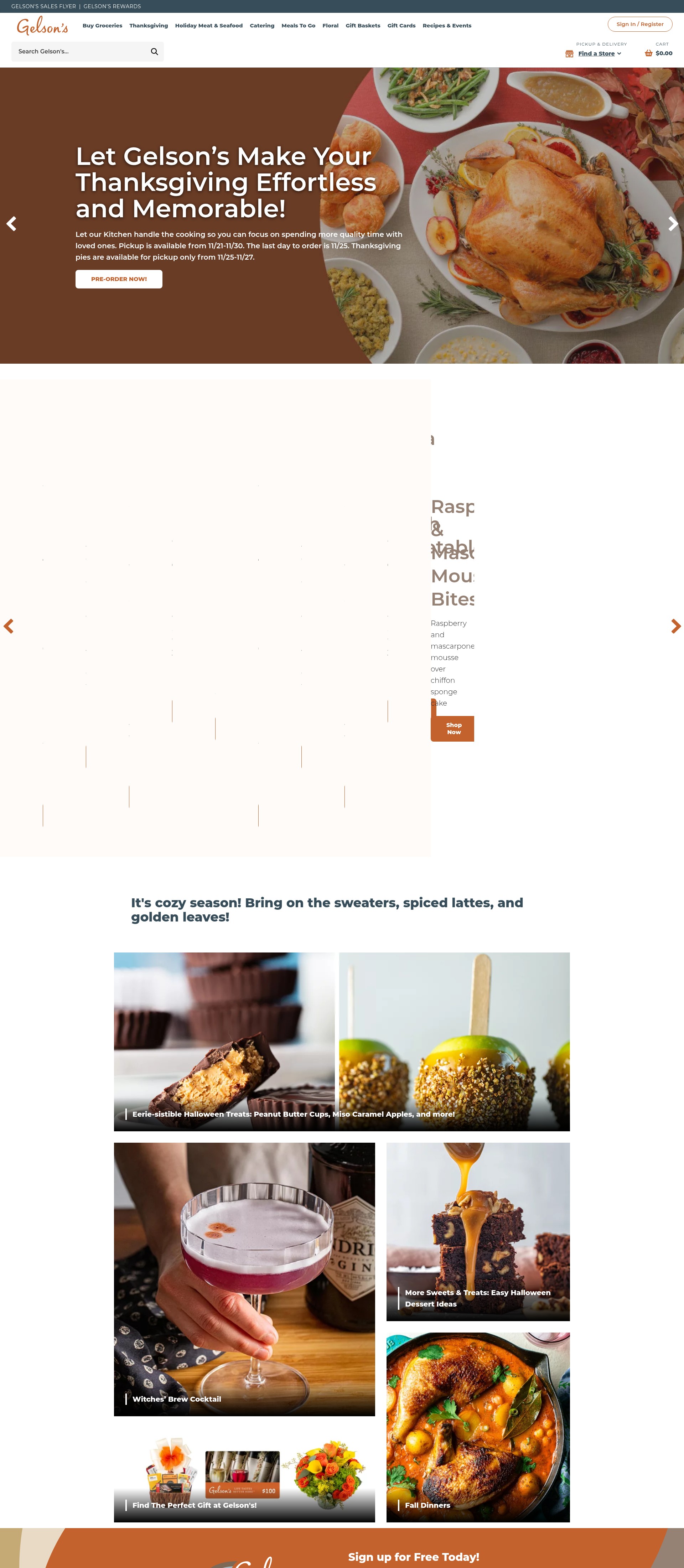 Screenshot of www.gelsons.com