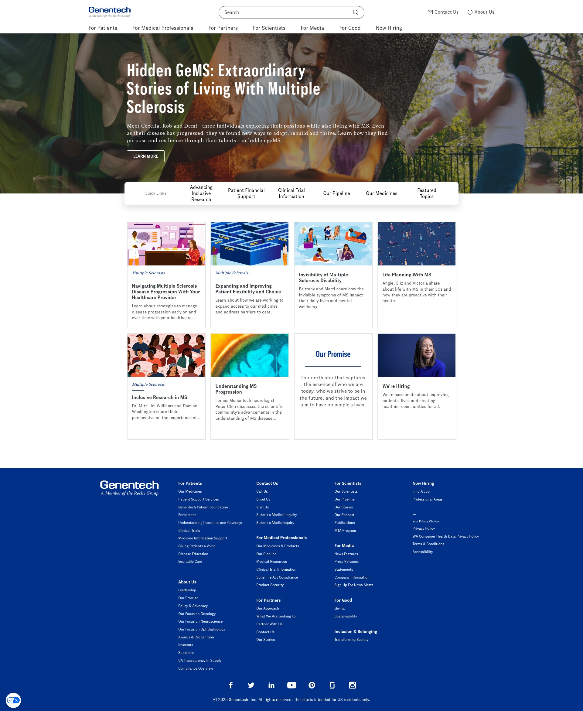 Screenshot of www.gene.com
