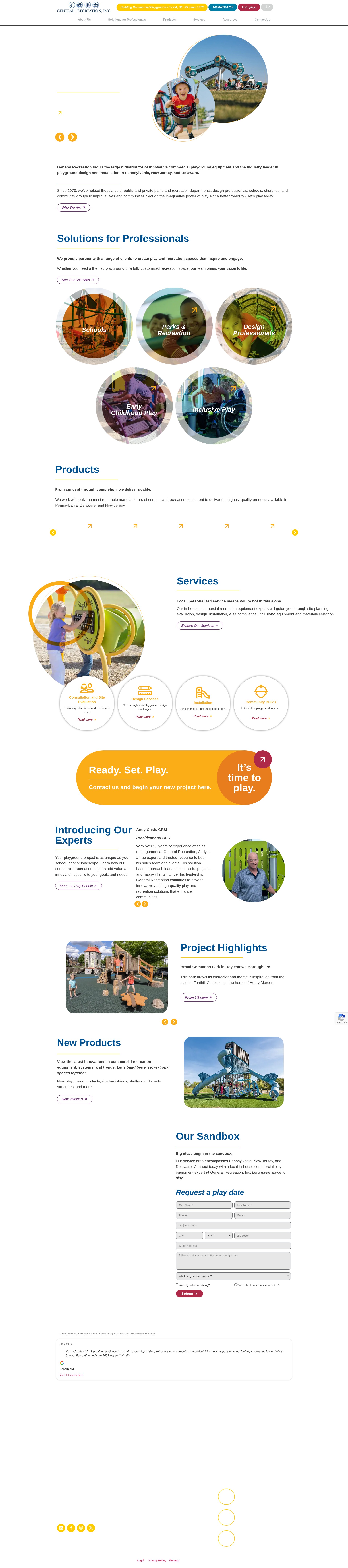Screenshot of www.generalrecreationinc.com