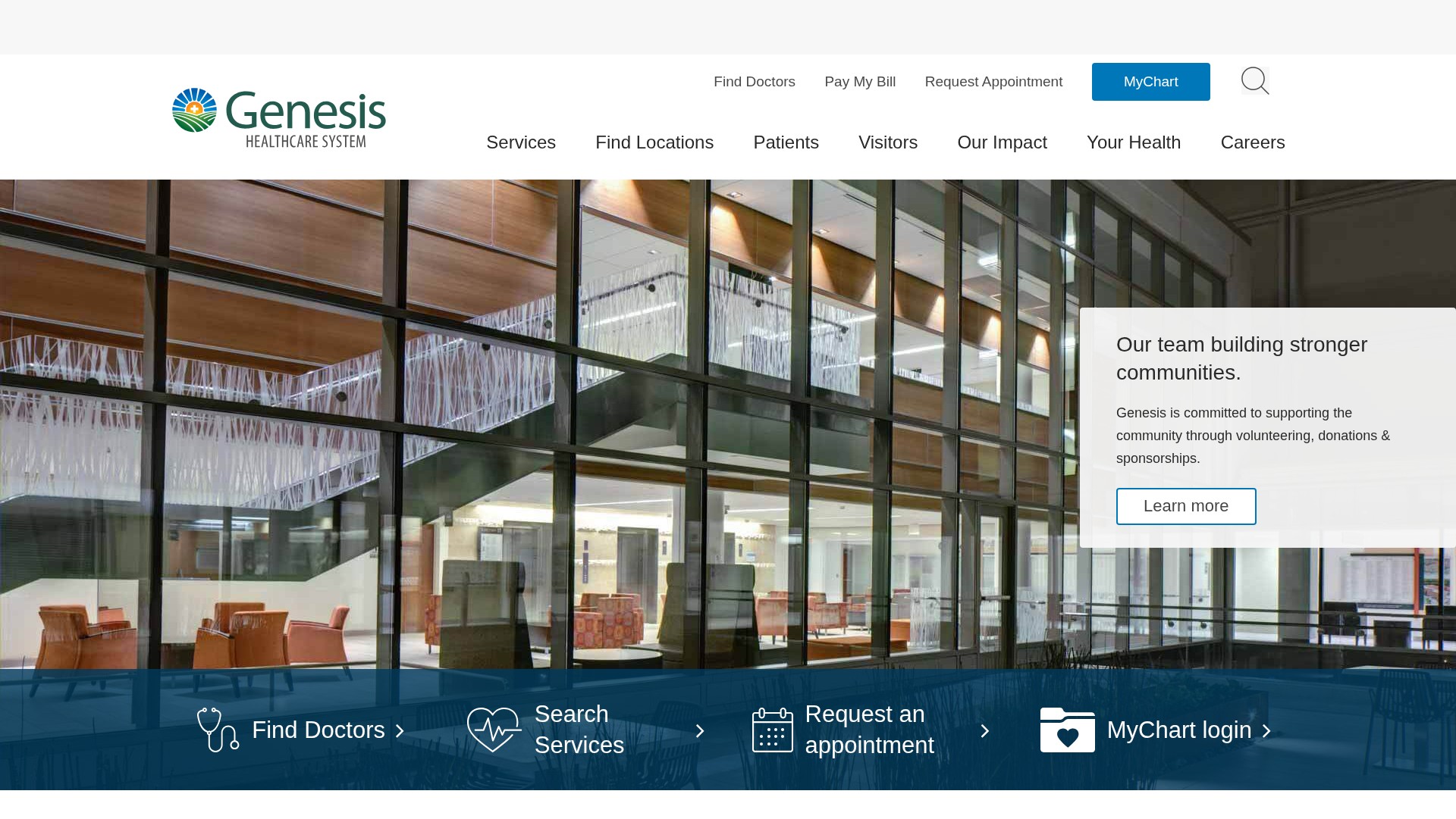 Screenshot of www.genesishcs.org