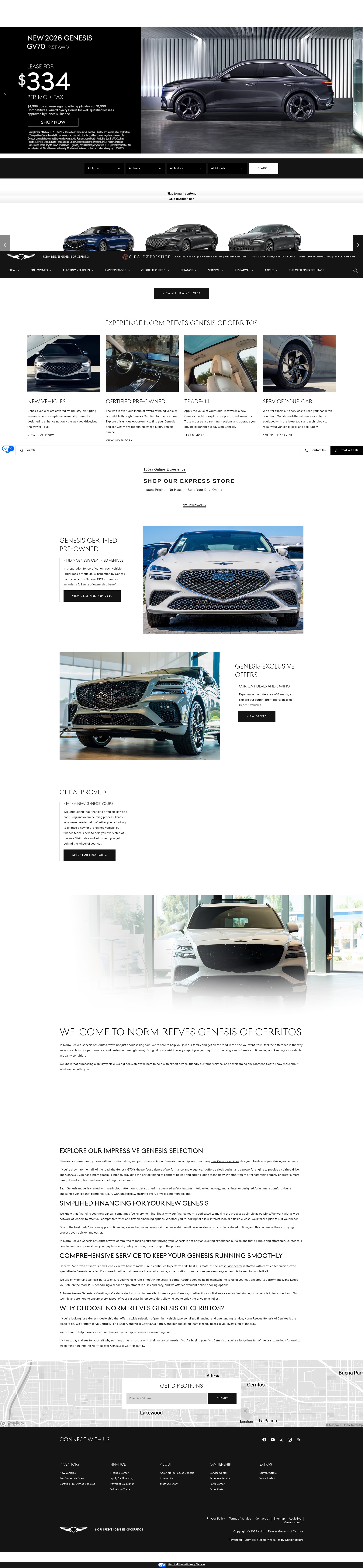 Screenshot of www.genesisofcerritos.com
